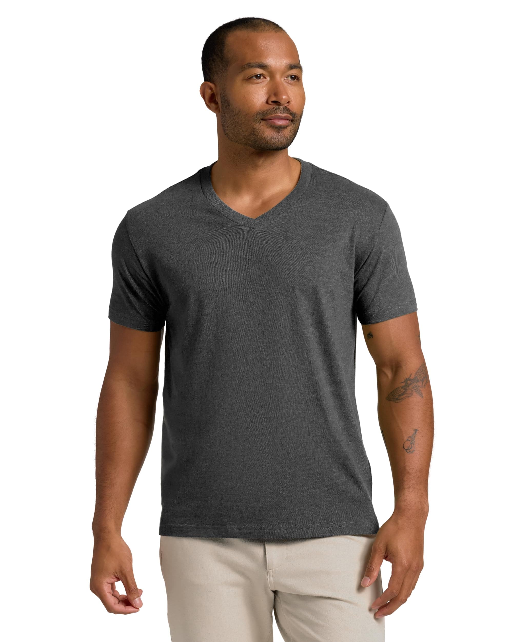 True Classic Mens V Neck T Shirts – Cotton V Neck Shirts for Men, V-Neck Mens T-Shirts and Undershirts for Men Pack/Singles