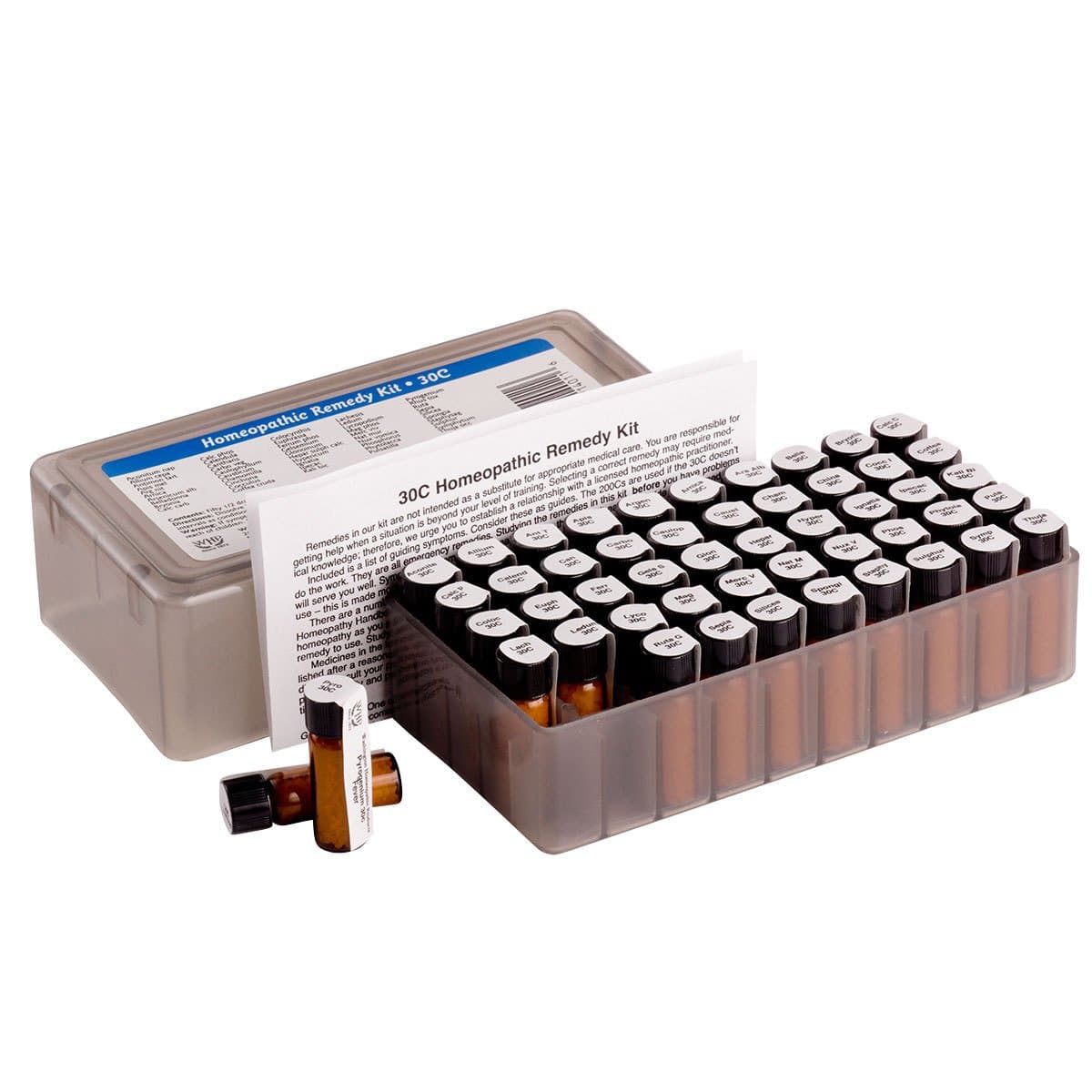 50 Remedy Homeopathic Kit. Contains 50 of The Most commonly Used and Recommended 30c homeopathic Remedies.