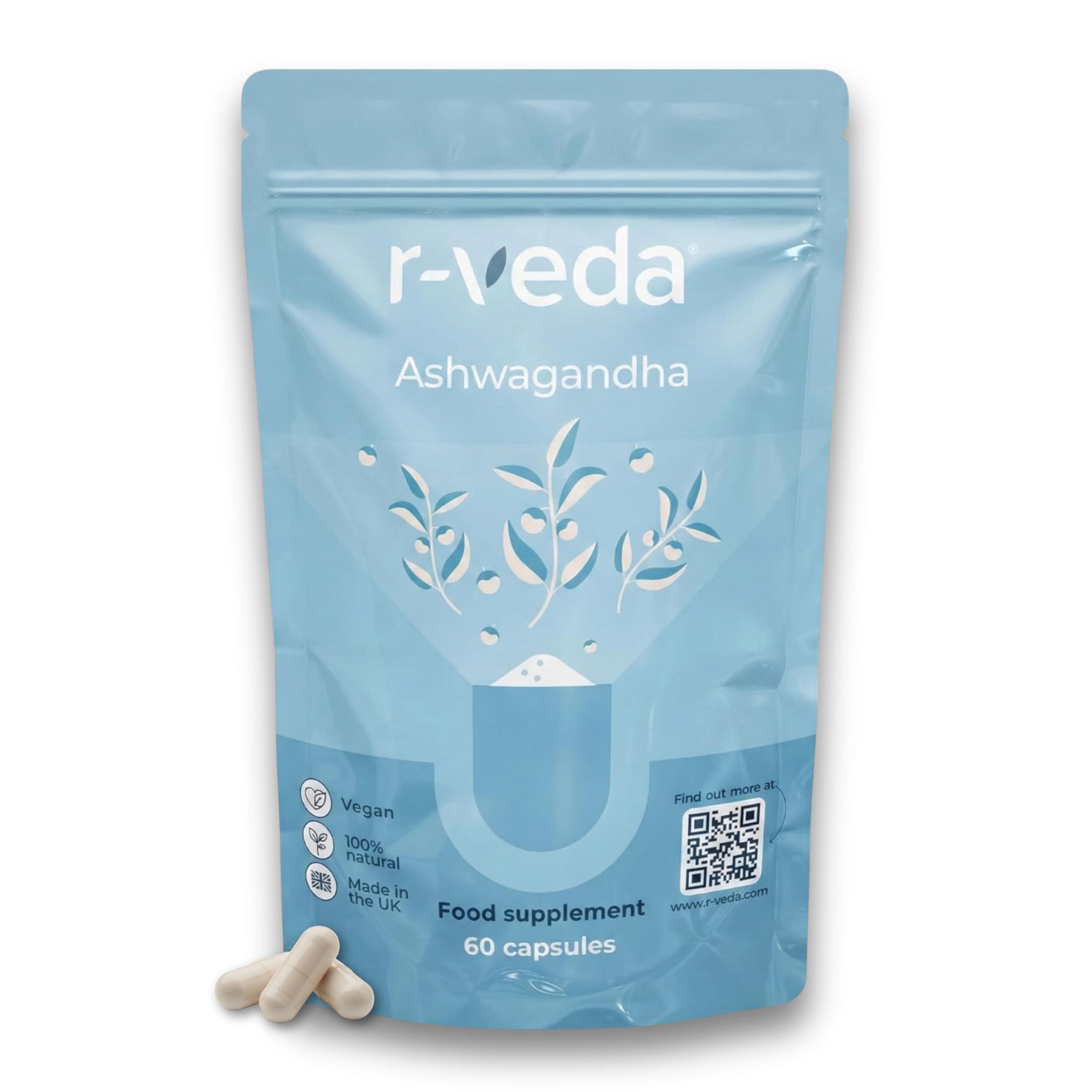 Organic Ashwagandha KSM 66® | High Strength Ashwagandha 60 Capsules with 5% Withanolides | Pure Root Extract, Vegan Formula, Stress & Sleep Support, Energy & Immunity Booster | Made in UK