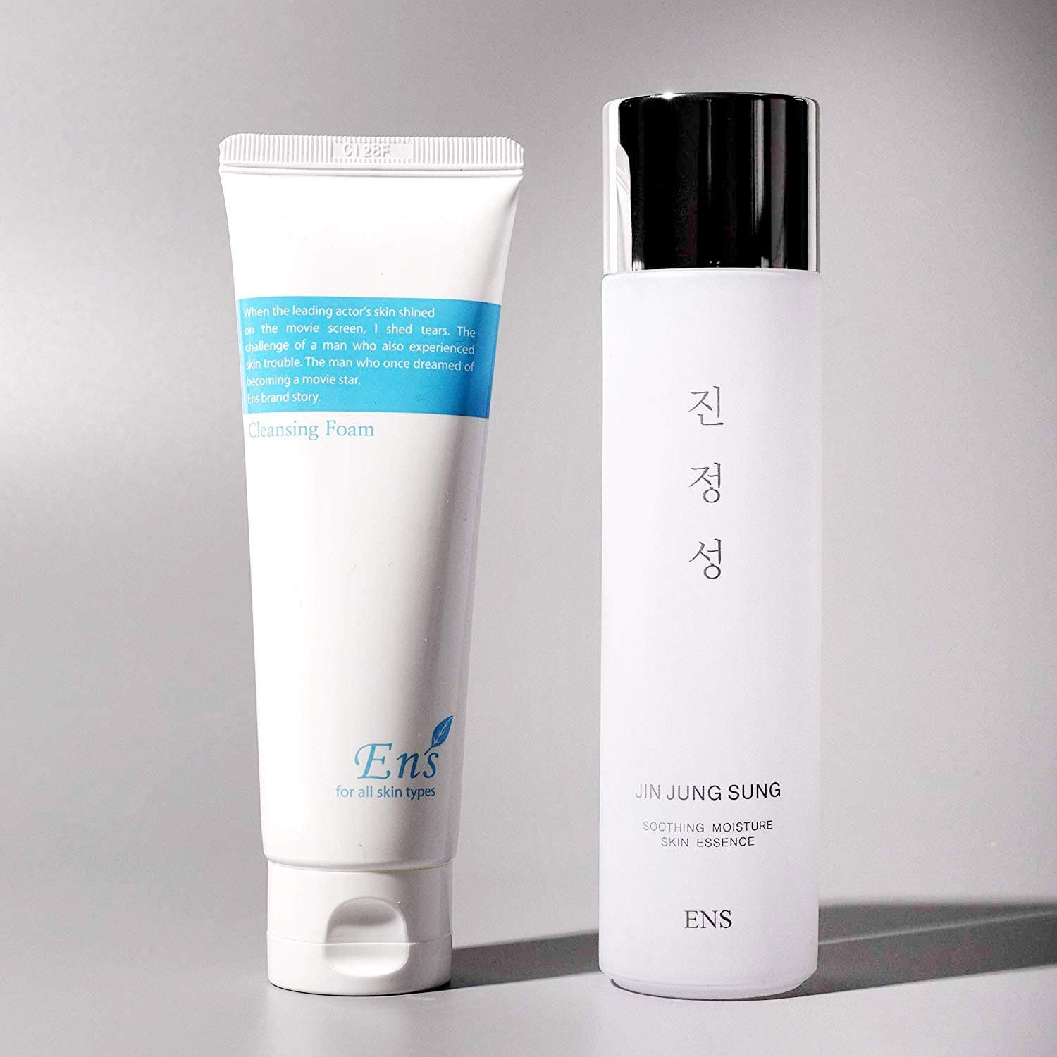 Jin Jung Sung Soothing Moisture Essence Serum 5.07 fl.oz. & Foam Cleanser 4.06 fl.oz. |, Natural, Moisturizing All Skin Types | Gentle face wash without stripping moisture | Korean Skin Care
