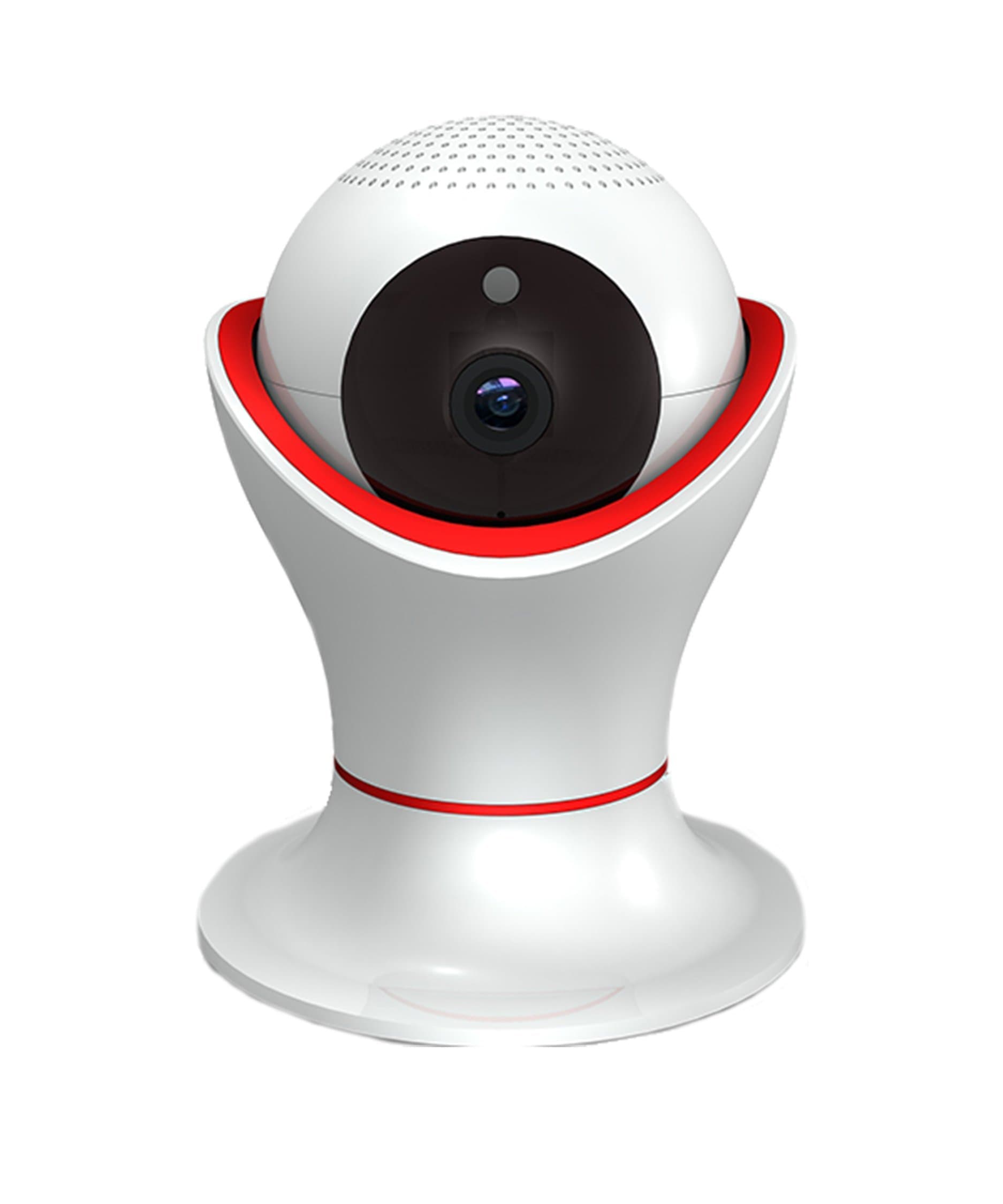 Camara IP WiFi – Full HD 1080p – Surveillance and Security with Detention Of Movement And Sound – Bluetooth and Wireless – VIGILABEBES – Indoor Use – Night Vision – app Spanish, red