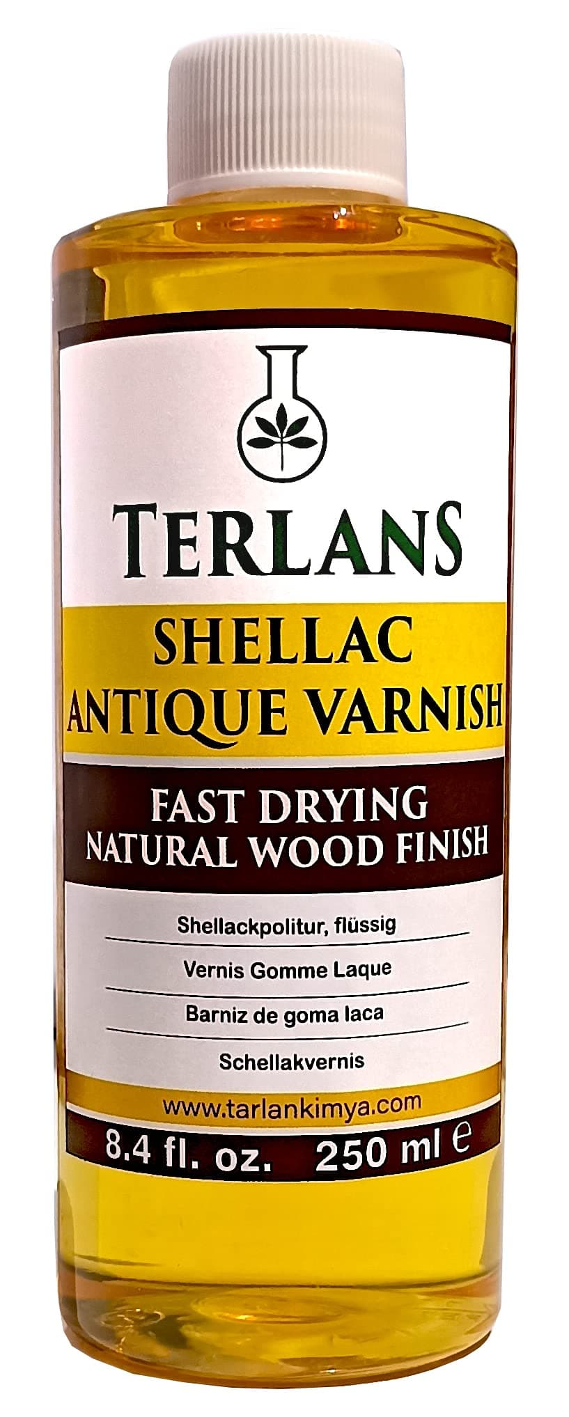 Shellac Liquid Blonde 8.4 fl oz (250 ml) Antique Varnish for Musical Instruments and furnitures