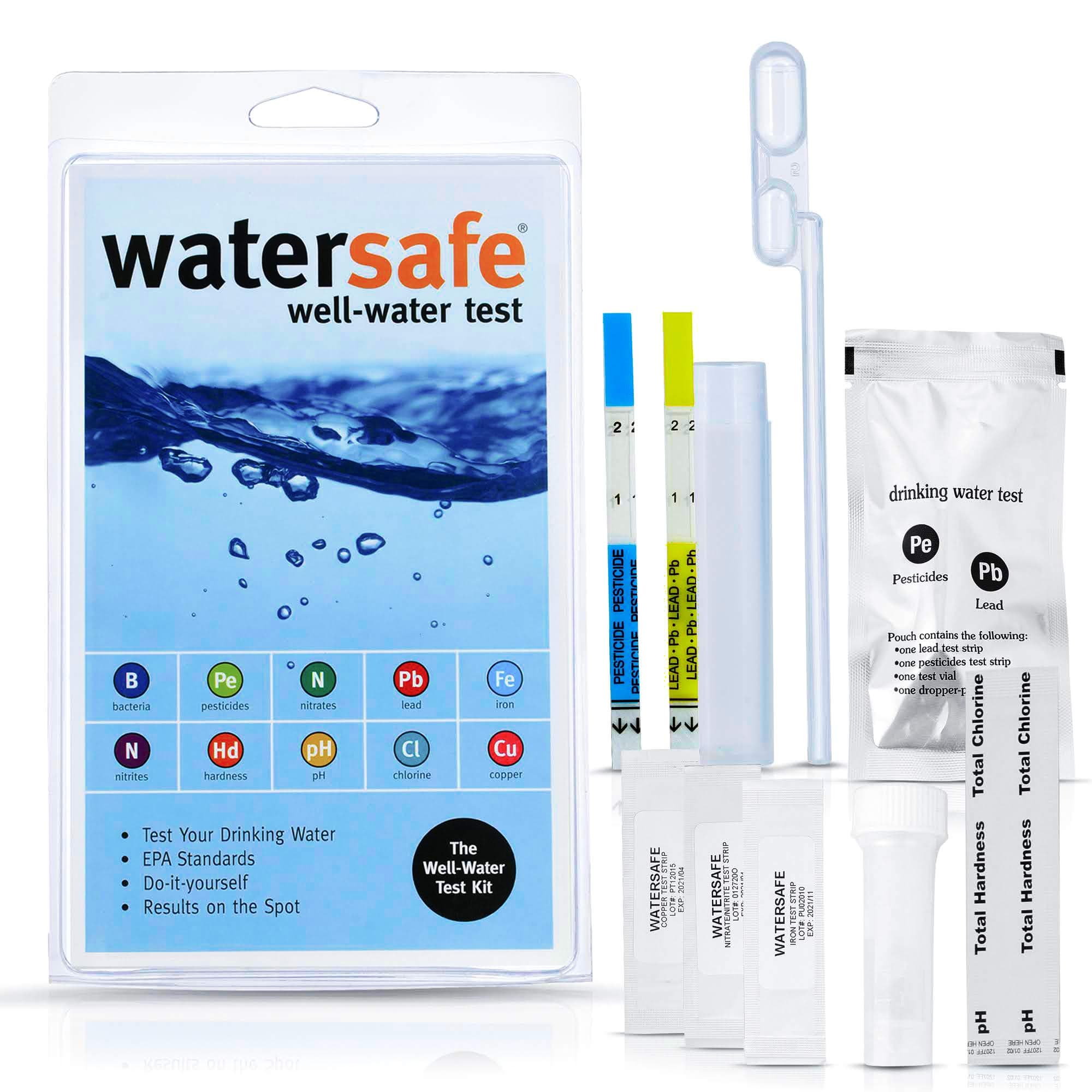 The Original Watersafe Premium Drinking Water Test Kit for Well and Tap Water - Most Sensitive Lead in Water Test, Bacteria, Nitrates, Hardness & More. Easy Instructions and Lab-Accurate Results 3PACK