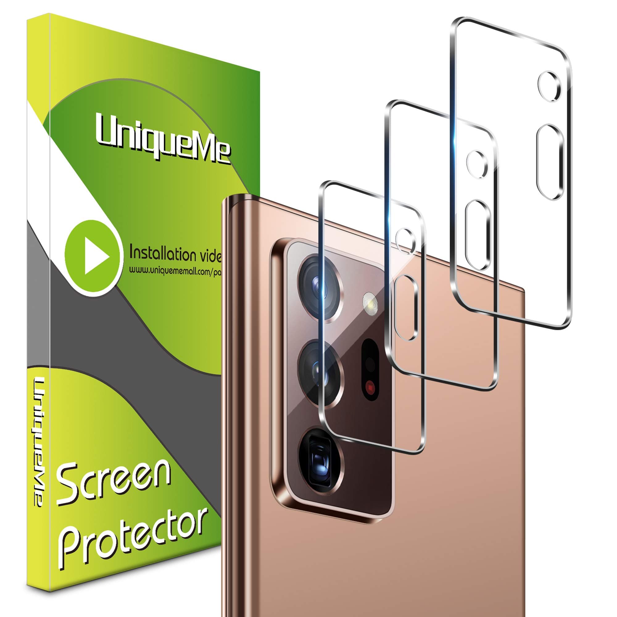 [ 2 Pack] UniqueMe Camera Lens Protector compatible with iPhone 12 Mini Easy Install 9H Hardness HD Clear