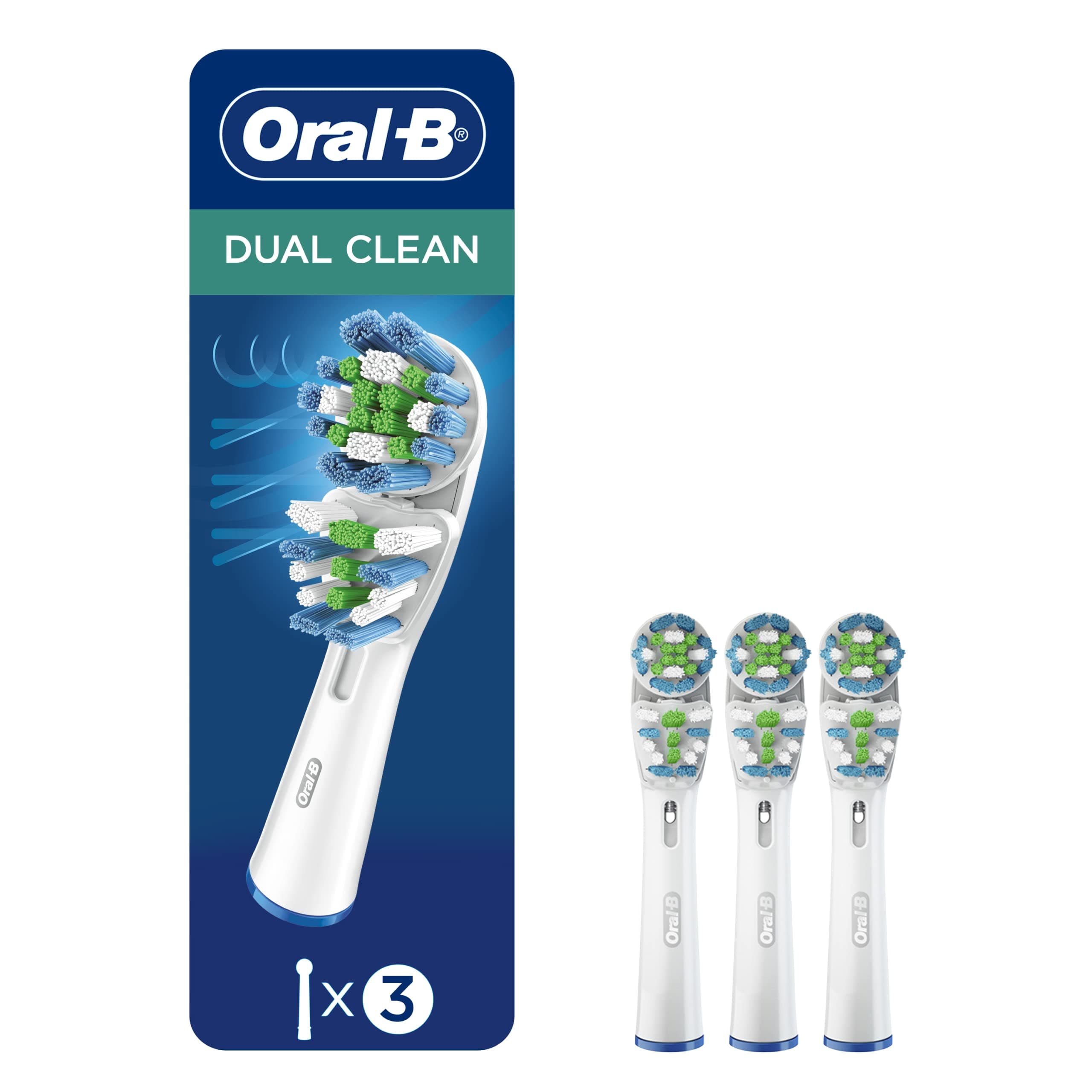 Oral-B Dual Clean Electric Toothbrush Replacement Brush Heads Refill, 3 Count