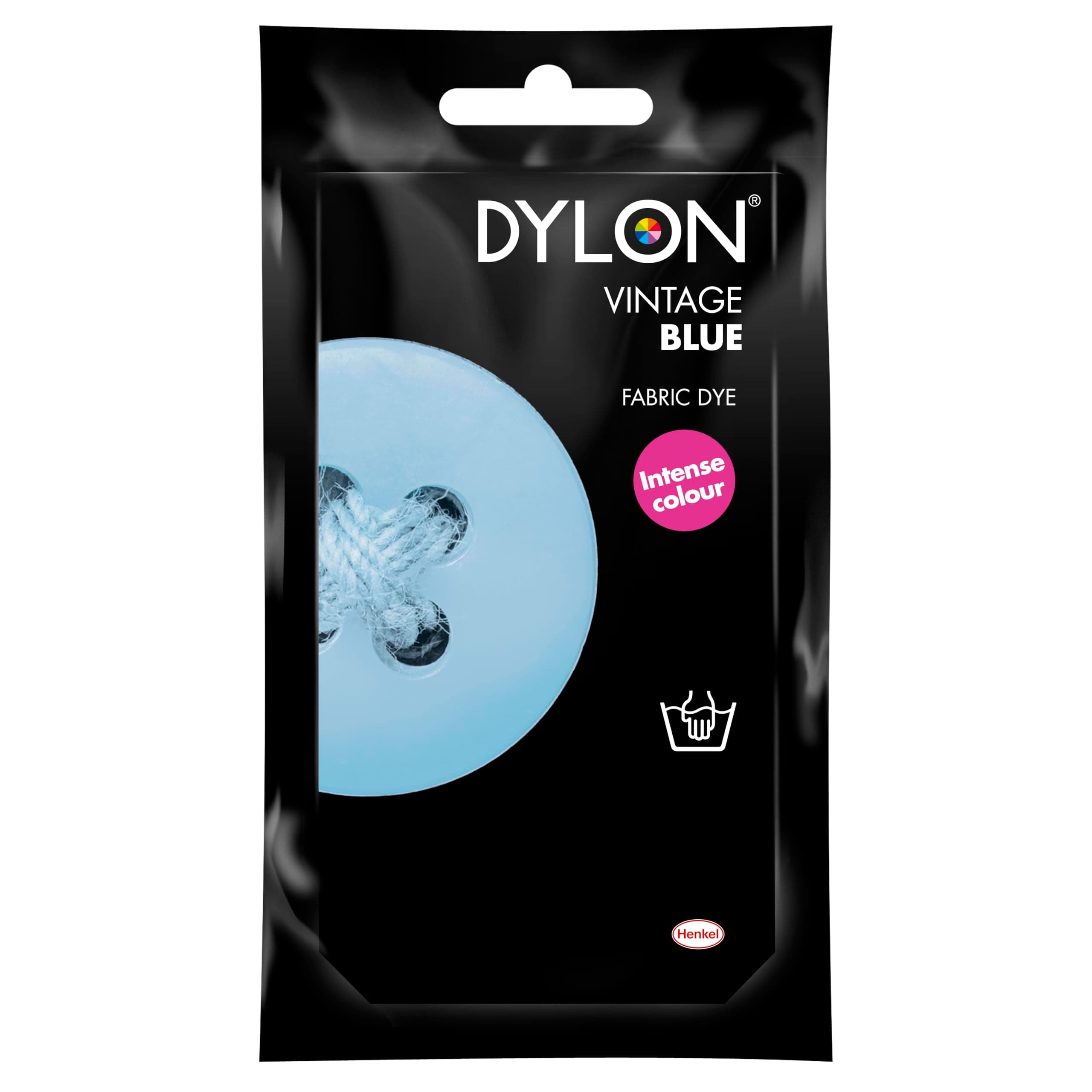 Dritz DYLON Hand Dye, Fabric Dye Sachet for Clothes, Soft Furnishings and Projects, 50 g - Vintage Blue