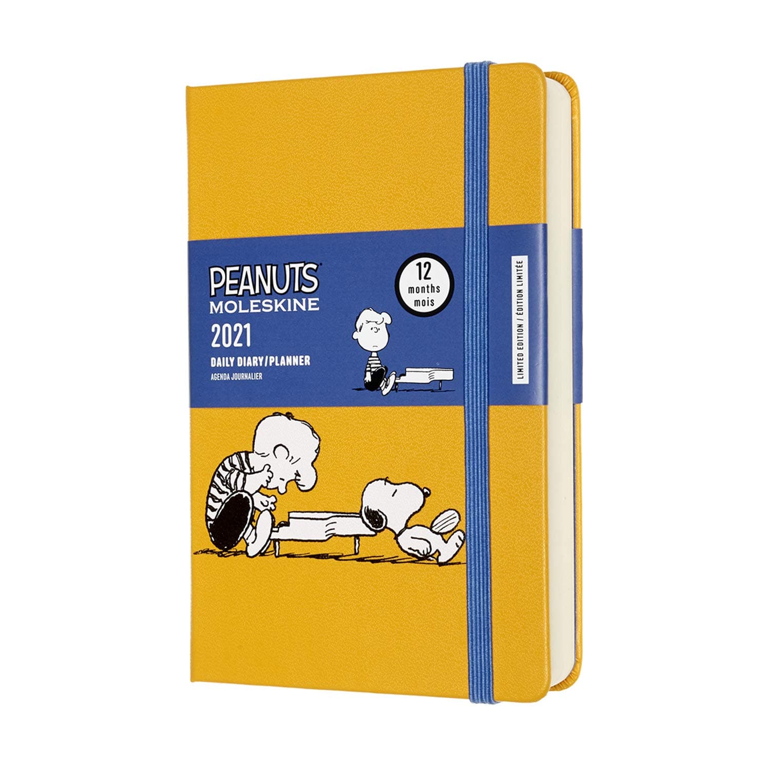 Moleskine Peanuts 12-Month Daily Planner, Daily Diary 2021, Limited Edition Daily Planner, Snoopy and Schroeder Theme, Hard Cover, Pocket Size 9 x 14 cm, 400 Pages