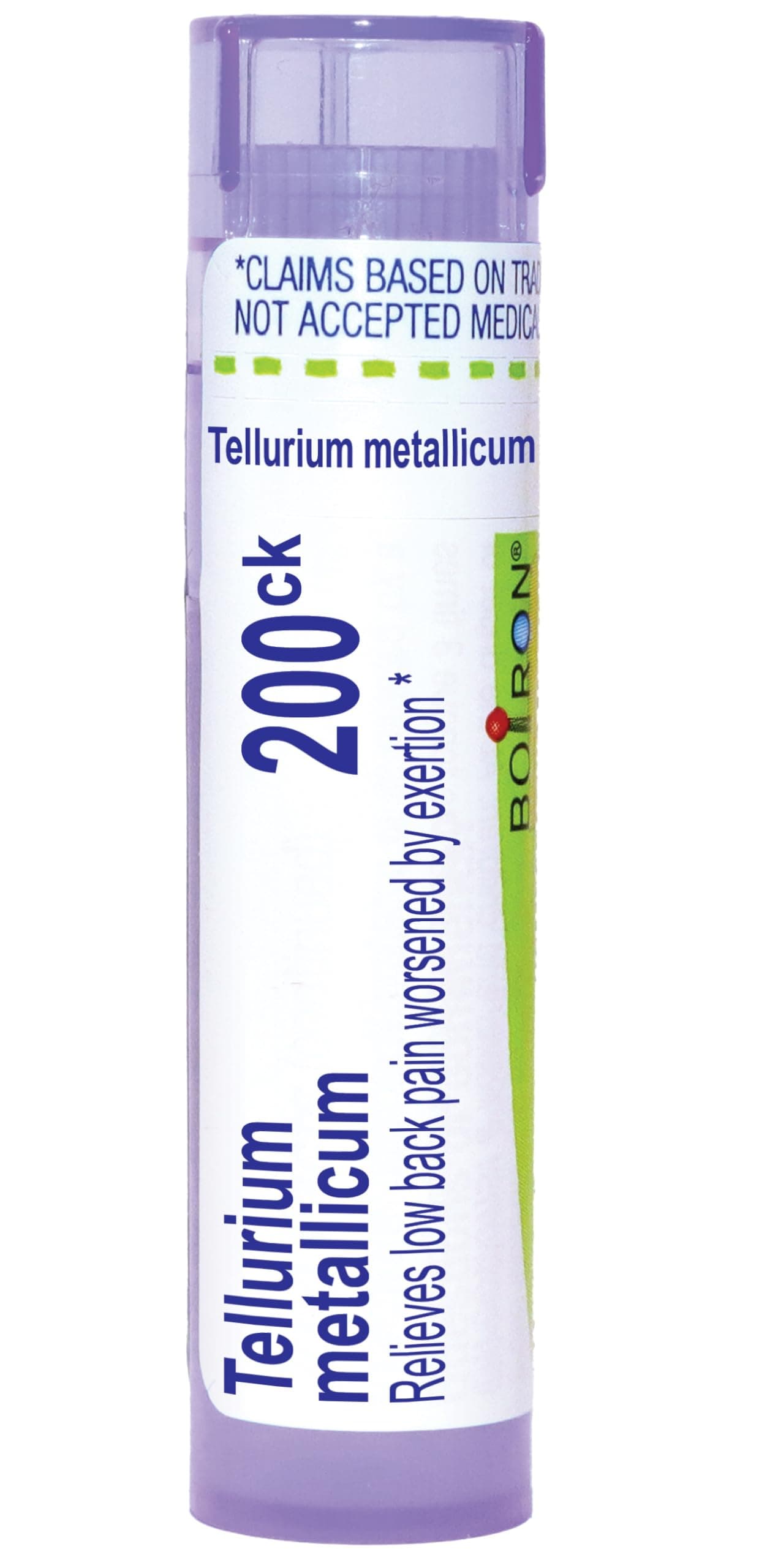 Boiron Tellurium Metallicum 200Ck for Lower Back Pain Worsened by Exertion - 80 Pellets