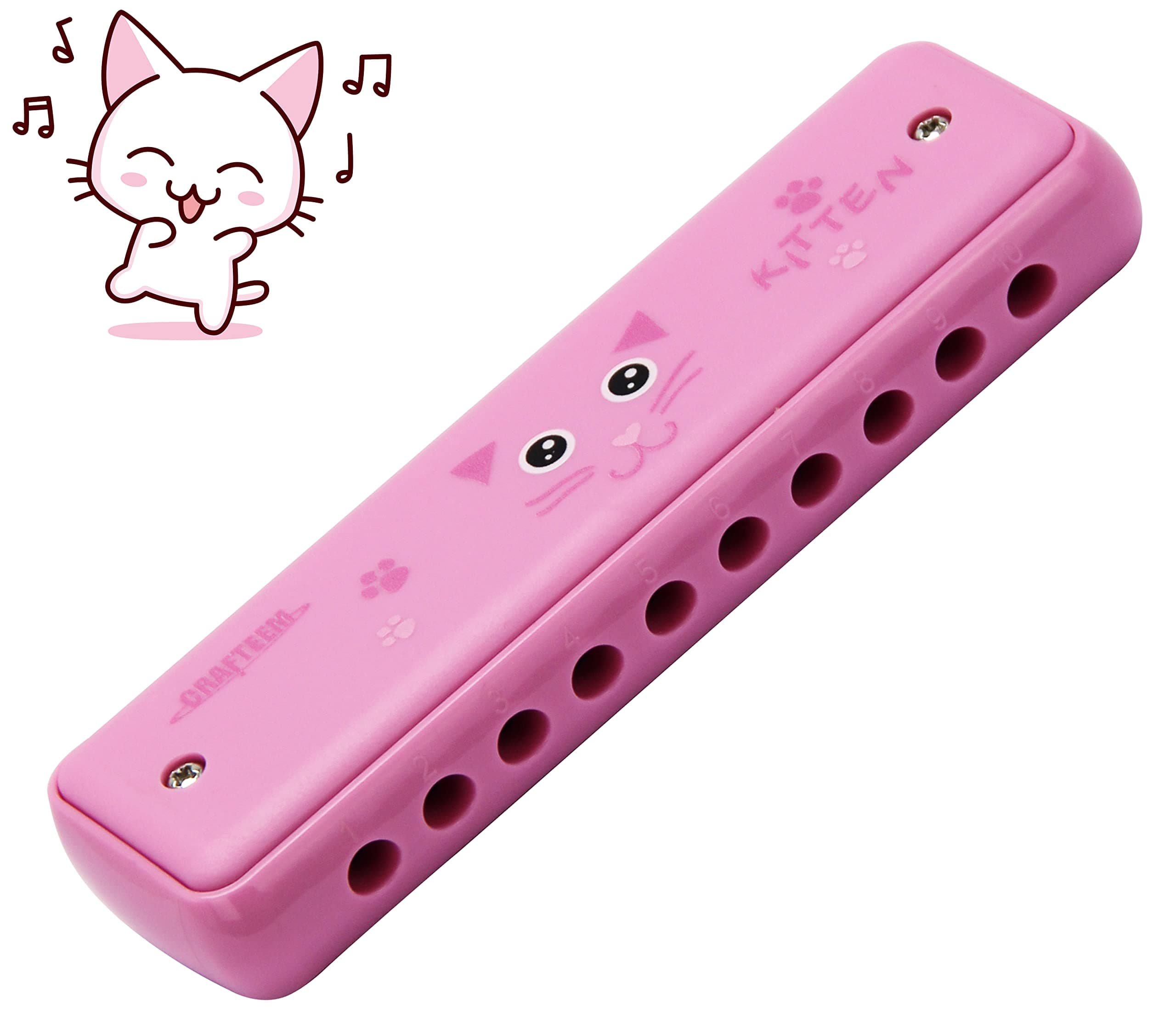 Color Blues Harmonica, Key of C for Kids, Children, Toddler and Beginners,10 Hole 20 Tones Musical Instrument Toy Gift