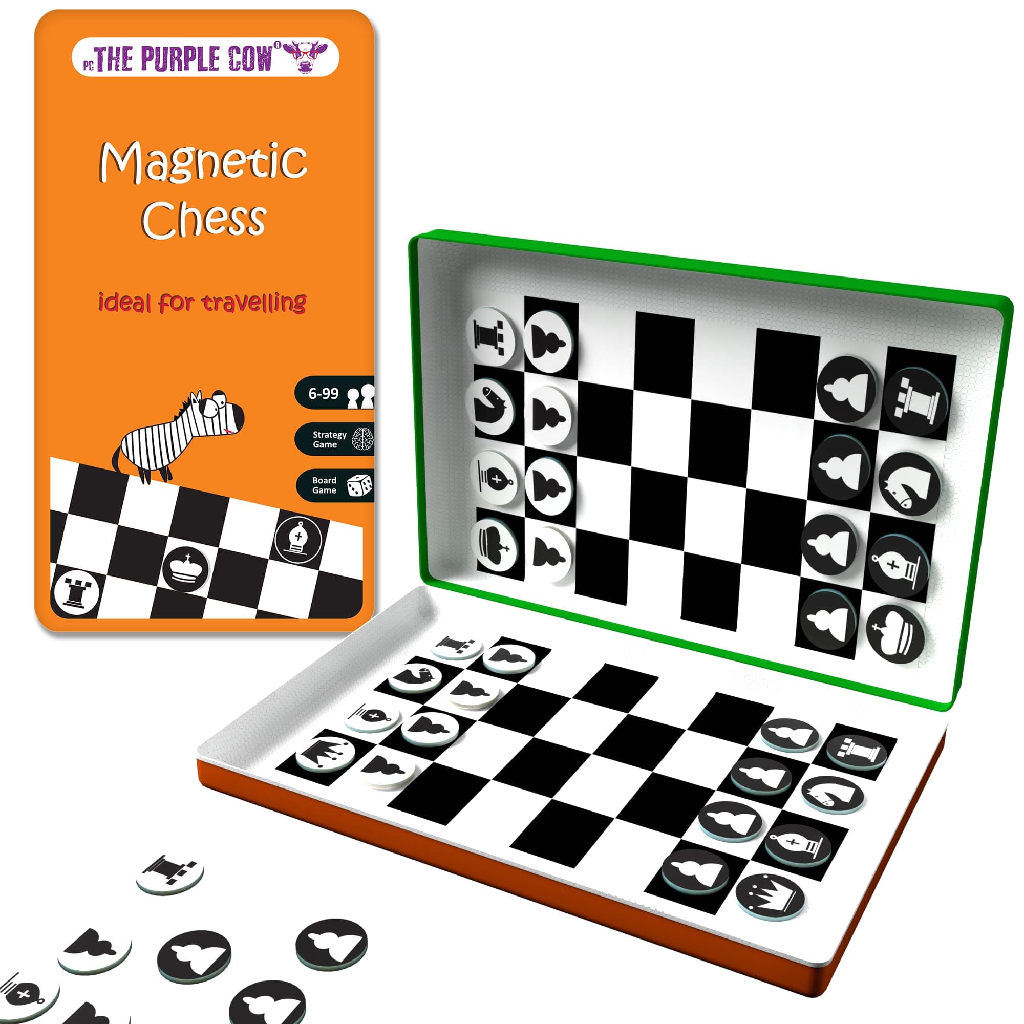 Magnetic Chess Game for kids and adults. Travel size, lightweight game for hours of fun - Portable mini game - Ideal for travelling