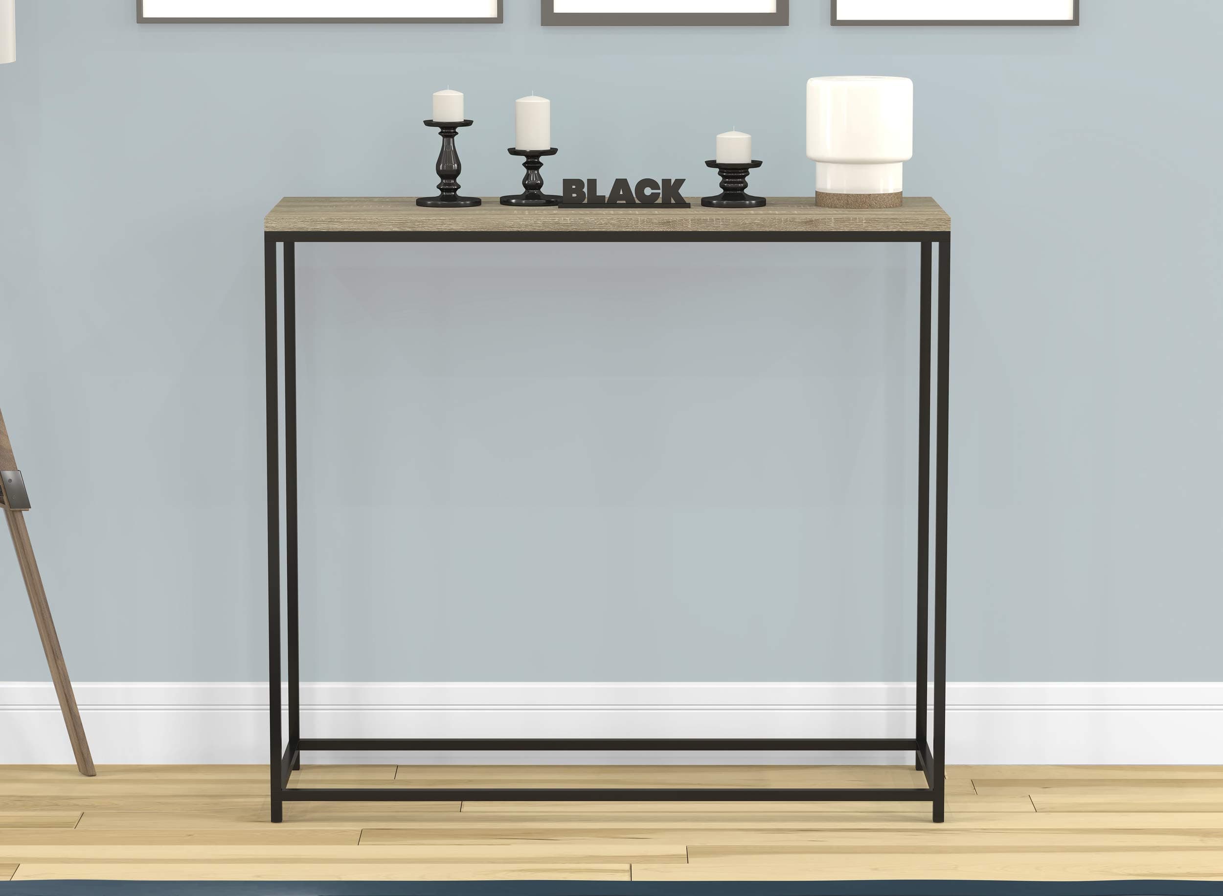 Safdie 81039.Z.05 Console Table-Dark Taupe/Black Metal