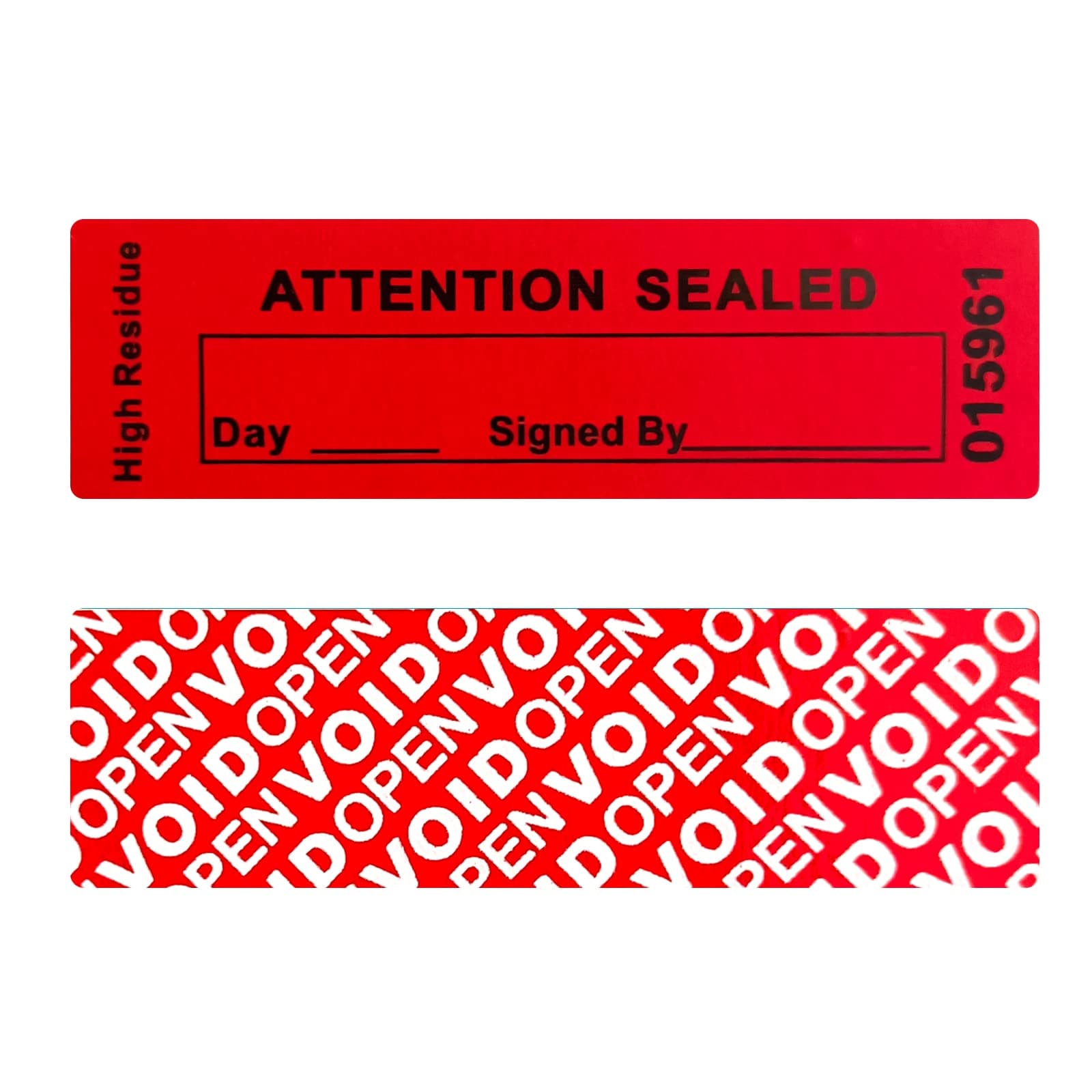 120 pcs Total Transfer Tamper Evident Security Warranty Void Seals/Stickers High Security Tamper for Reusable Package(1 x 3.35Inches,Serial Numbers Transfer,red)…