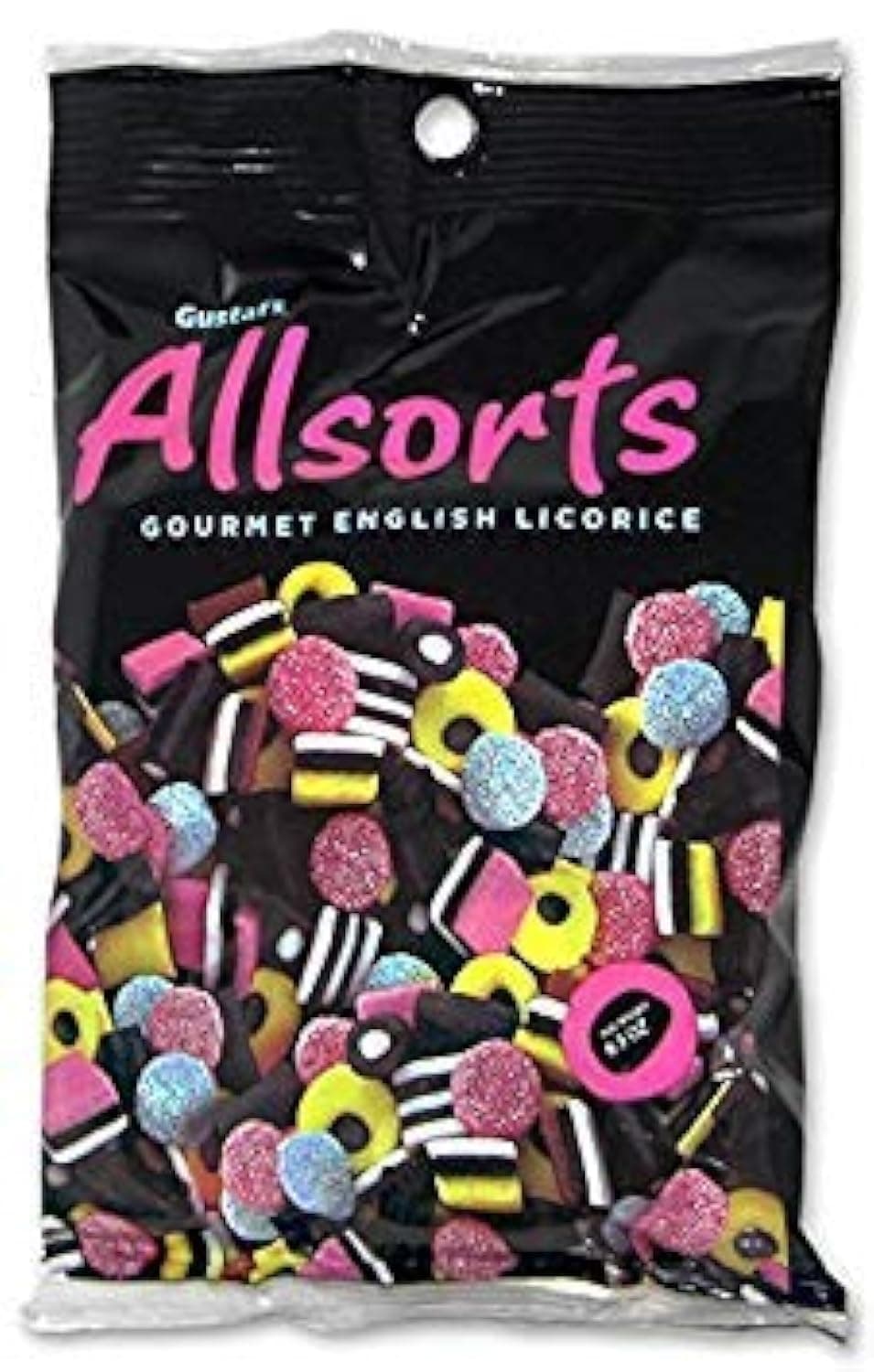 Gustaf's Allsorts Gourmet English Licorice 6.3 Ounce Retail Bag Natural Color And Flavors