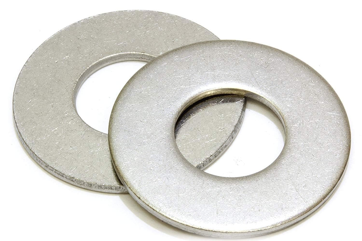 3/8" Stainless Flat Finish Washer 7/8" OD (100pc) , 18-8 (304) Stainless Steel