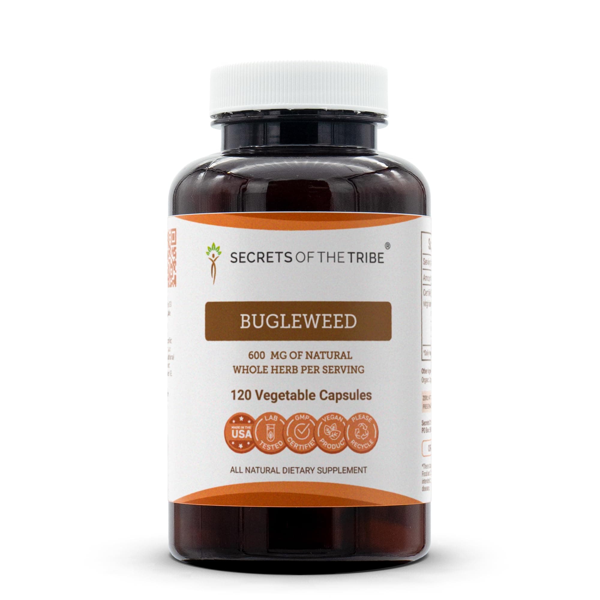 Secrets of the Tribe Bugleweed 120 Capsules, 600 mg, Bugleweed (Lycopus Virginicus) Dried Herb (120 Capsules)