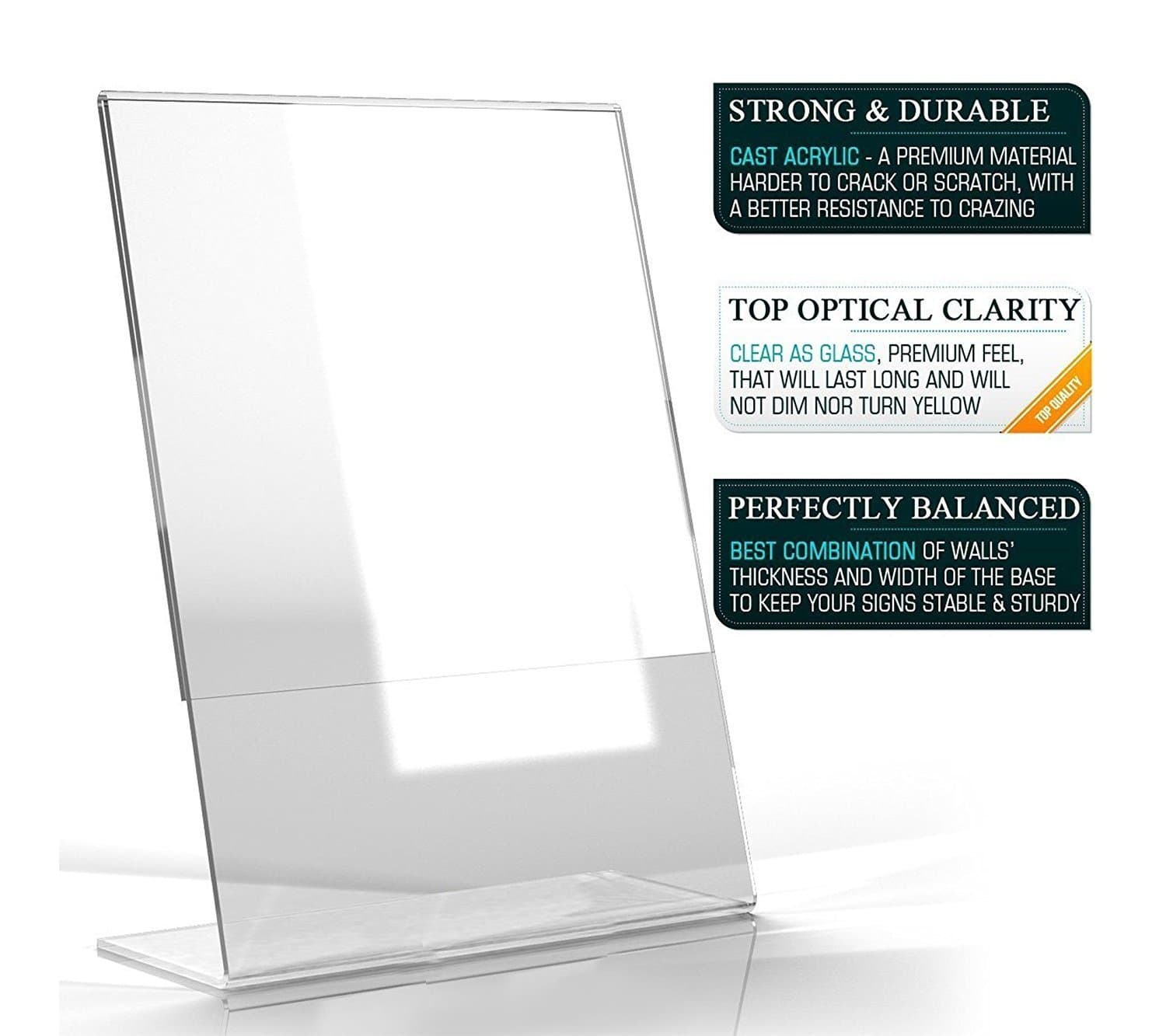 Acrylic Display Stand A4 Paper Holder, Acrylic Signage Holder, A4 Size Acrylic Photo Frame, A4 Meeting Stand