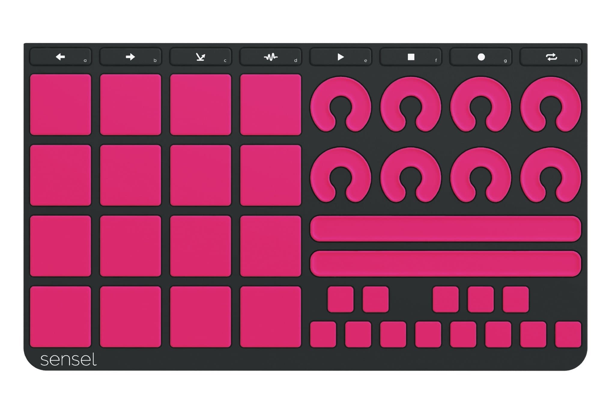 Sensel Music Production Overlay for The Morph, a Multi-Touch, Pressure Sensitive Input Device with Swappable Overlays for Artists, Musicians, Video Editors and All Kinds of Creators (USB & Bluetooth)
