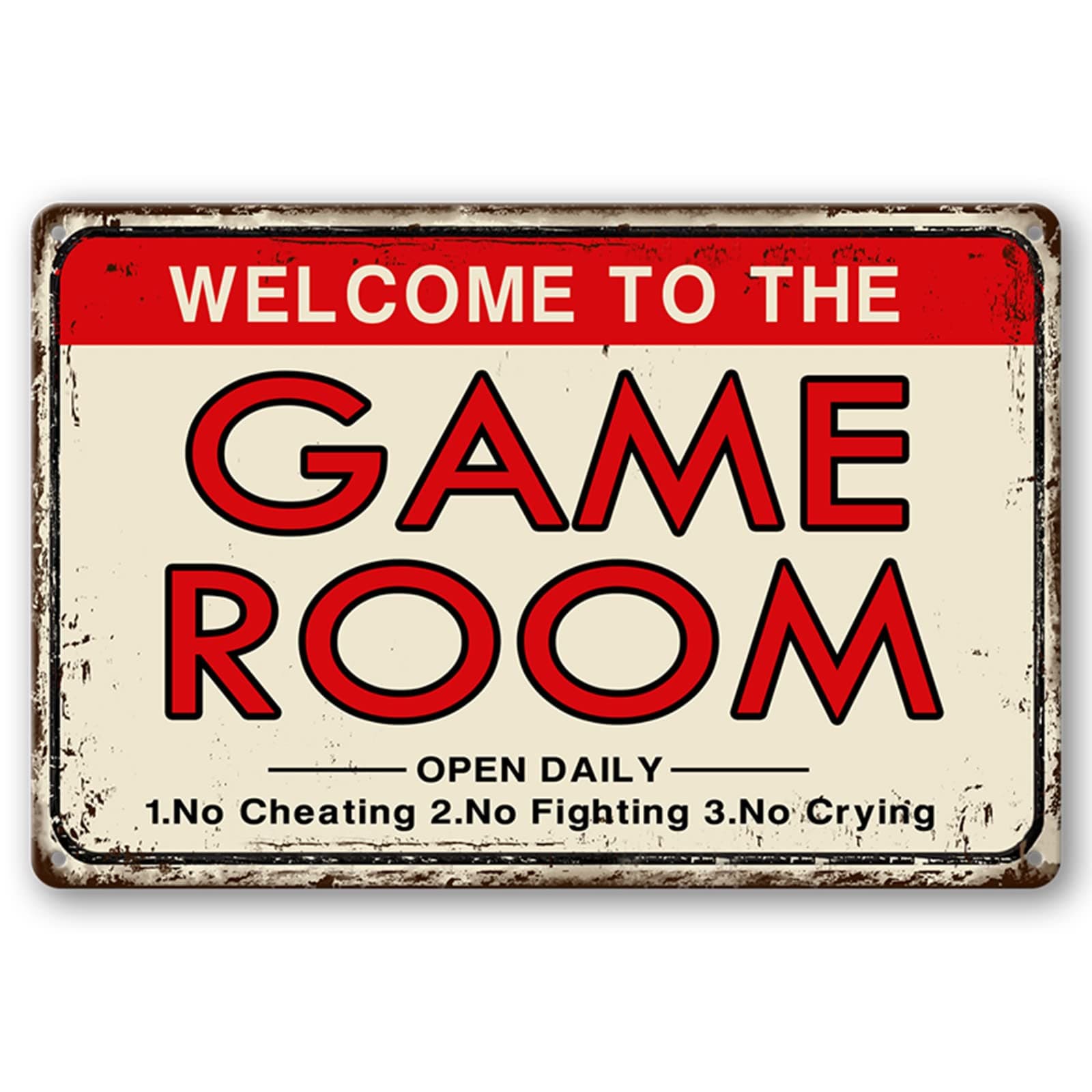 Video Game Room Accessories and Decor Retro Arcade Tin Signs Billiard Theater Powder Room Wall Decor Home Gaming Art Poster Gamer Decorations 8×12 Inch