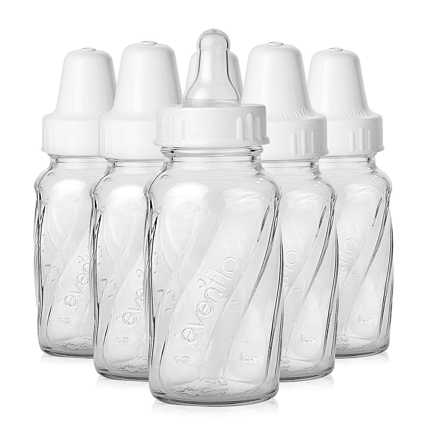 Feeding Classic Glass, Twist Bottles, 4 Oz, 6 Bottles.