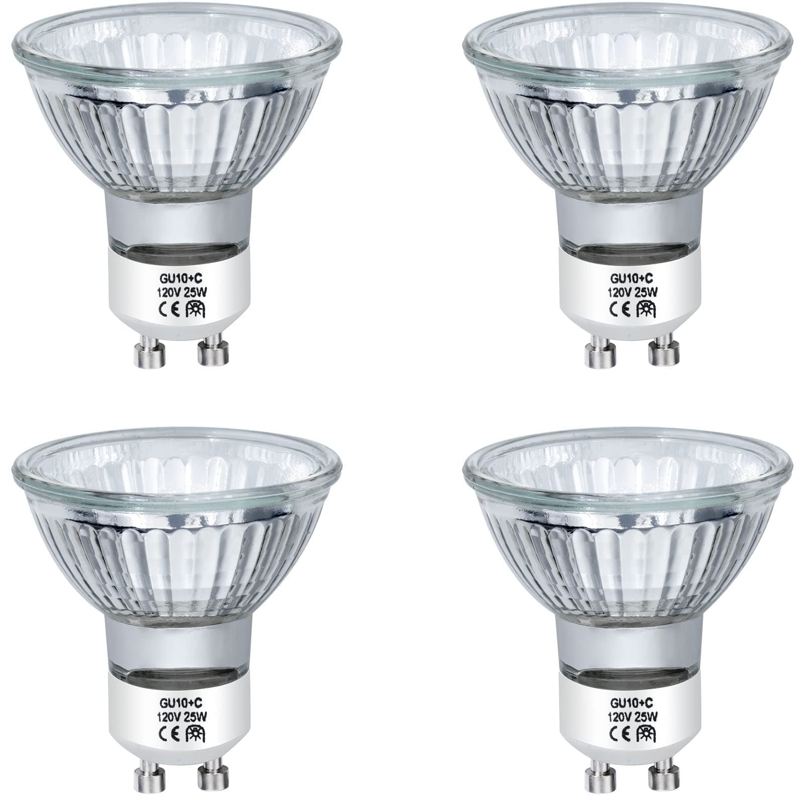 Halogen Bulb 25 Watt GU10 120V NP5 Replacement Bulb for Candle Warmer, Scent Wax Burner, Fragrance Melt, Warming Bulb MR16 JDR Dimmable, Warm White 2700K(Pack of 4)
