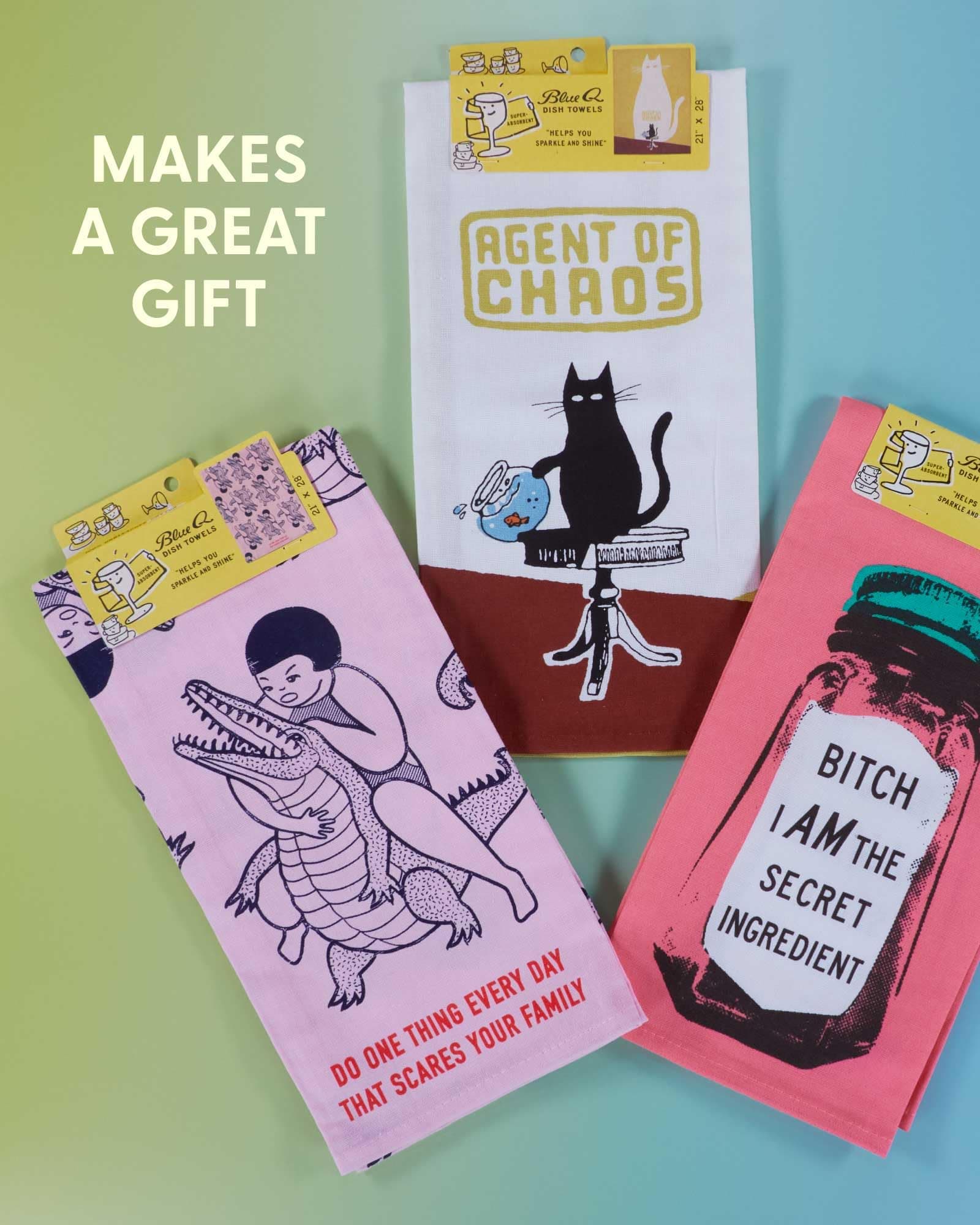 Blue Q Dish Towel, I Want a Burrito, Screen-Printed with Water-Based Inks, 100% Cotton, 28 by 21 Inches (WW338)