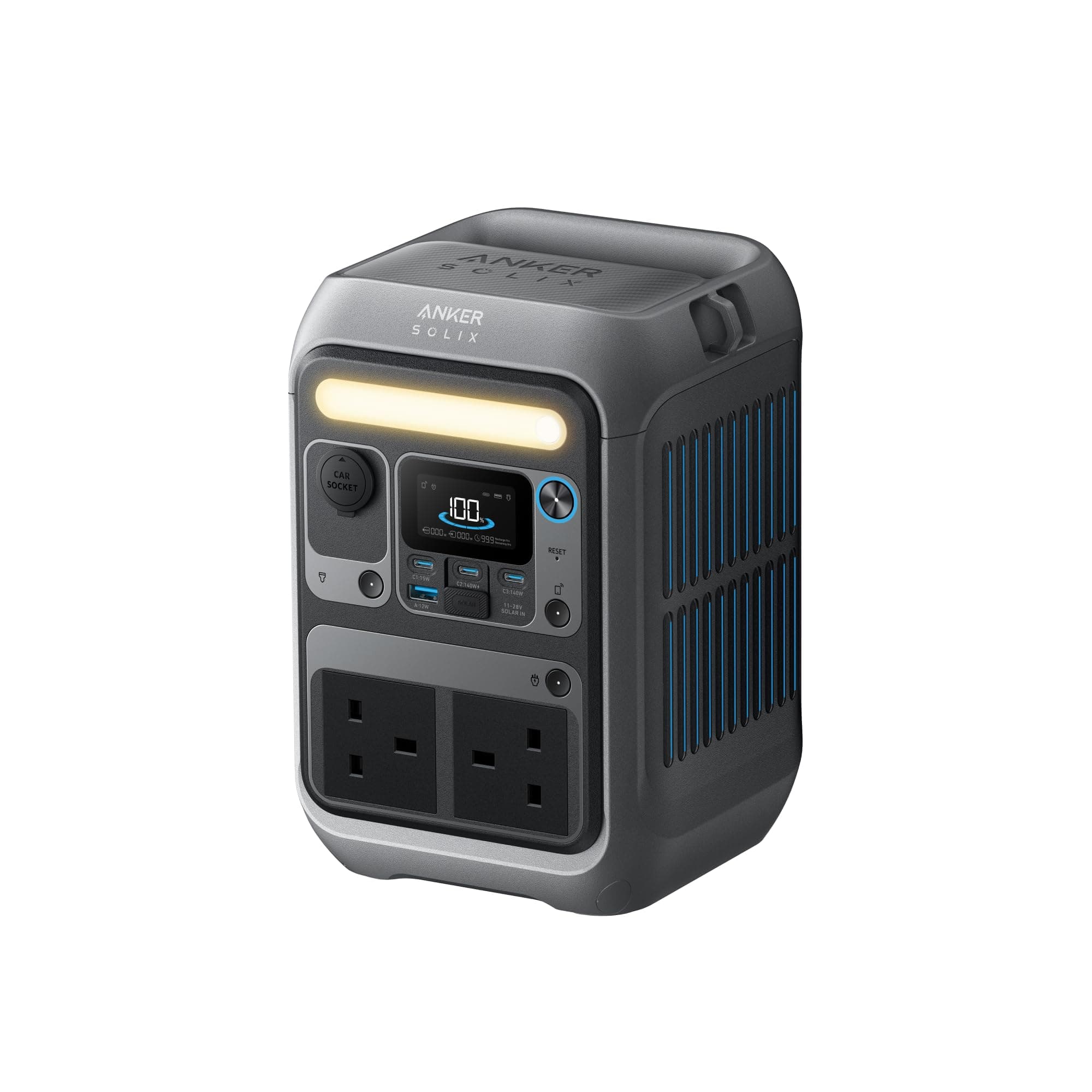 SOLIX C300 Portable Power Station, Outdoor 288Wh LiFePO4 Battery, 300W (600W Surge) Solar Generator, 140W Two-Way Fast Charging, For Camping, Traveling, and Emergencies