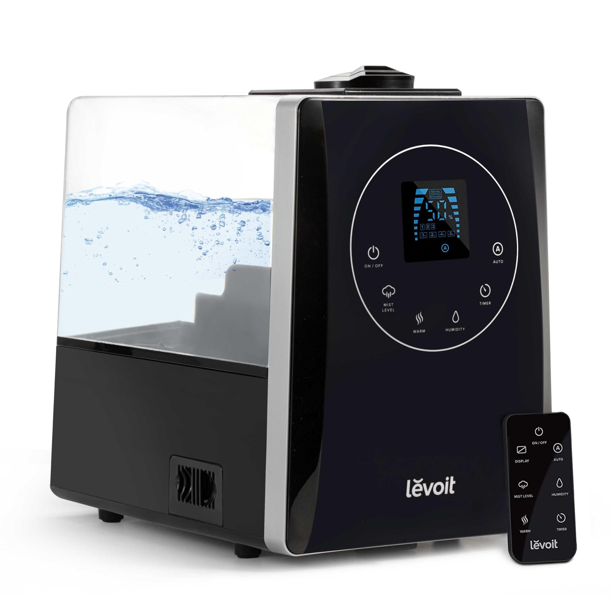 LEVOIT Humidifier 6L Large Room Bedroom Baby Warm Cool Mist Ultrasonic Humidifier Customized Humidifier Remote Quiet Black LV600HH