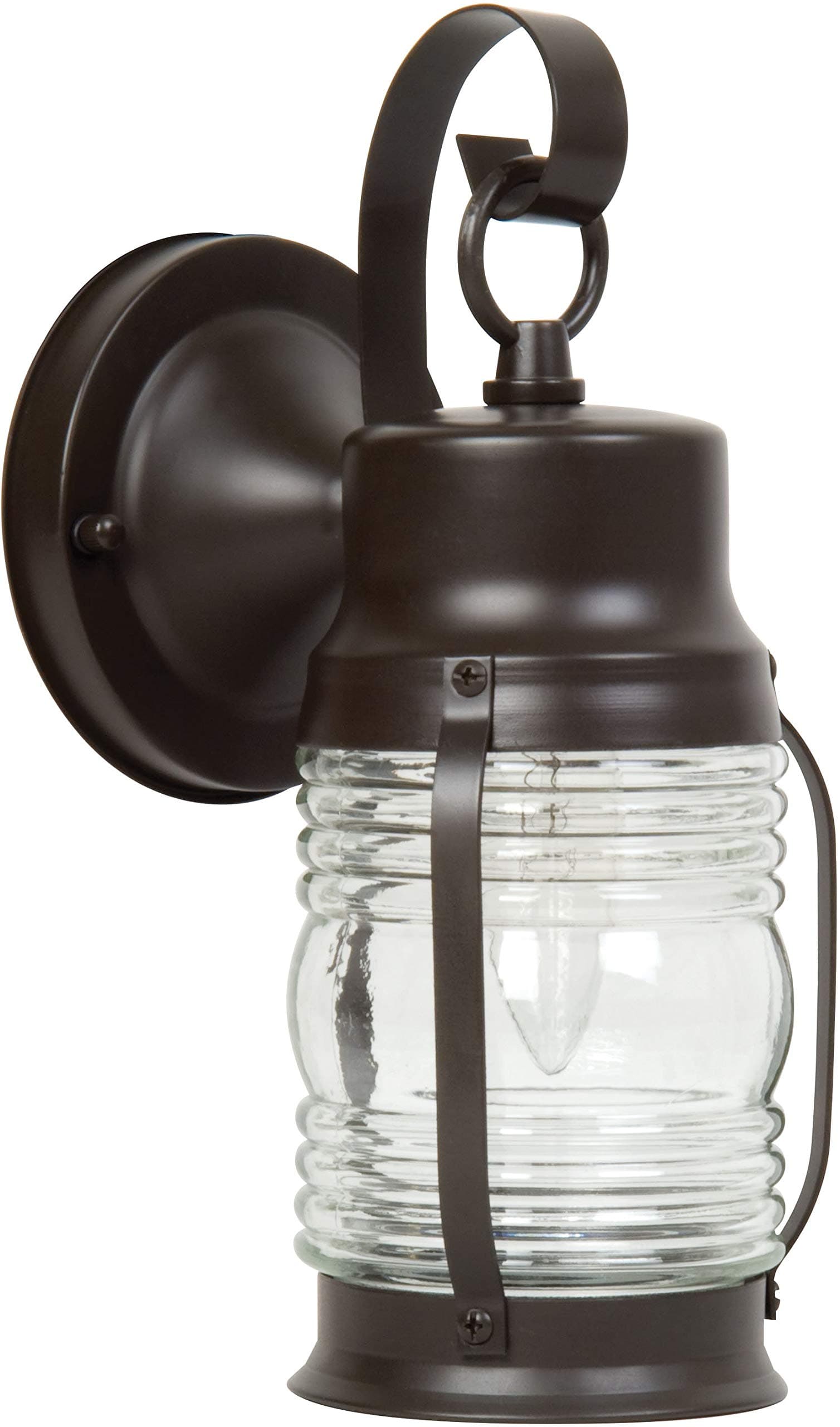 Craftmade Z112-BC Nautical Outdoor Wall Sconce, 1-Light 100 Watt (5"W x 11"H), Burnished Copper