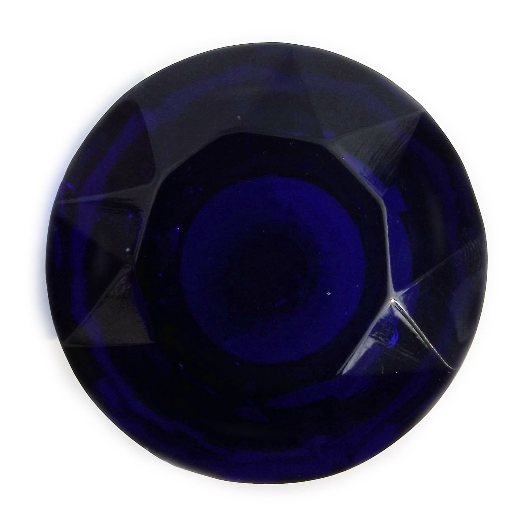 Peter Sharpe XL dark blue cut glass wardrobe & cupboard pulls (knobs