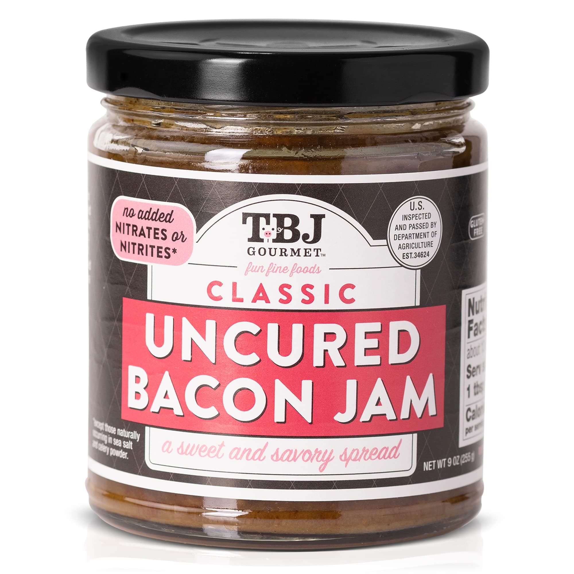 TBJ Gourmet Classic Bacon Jam - Bacon Top Ingredient - Premium Spread No Preservatives