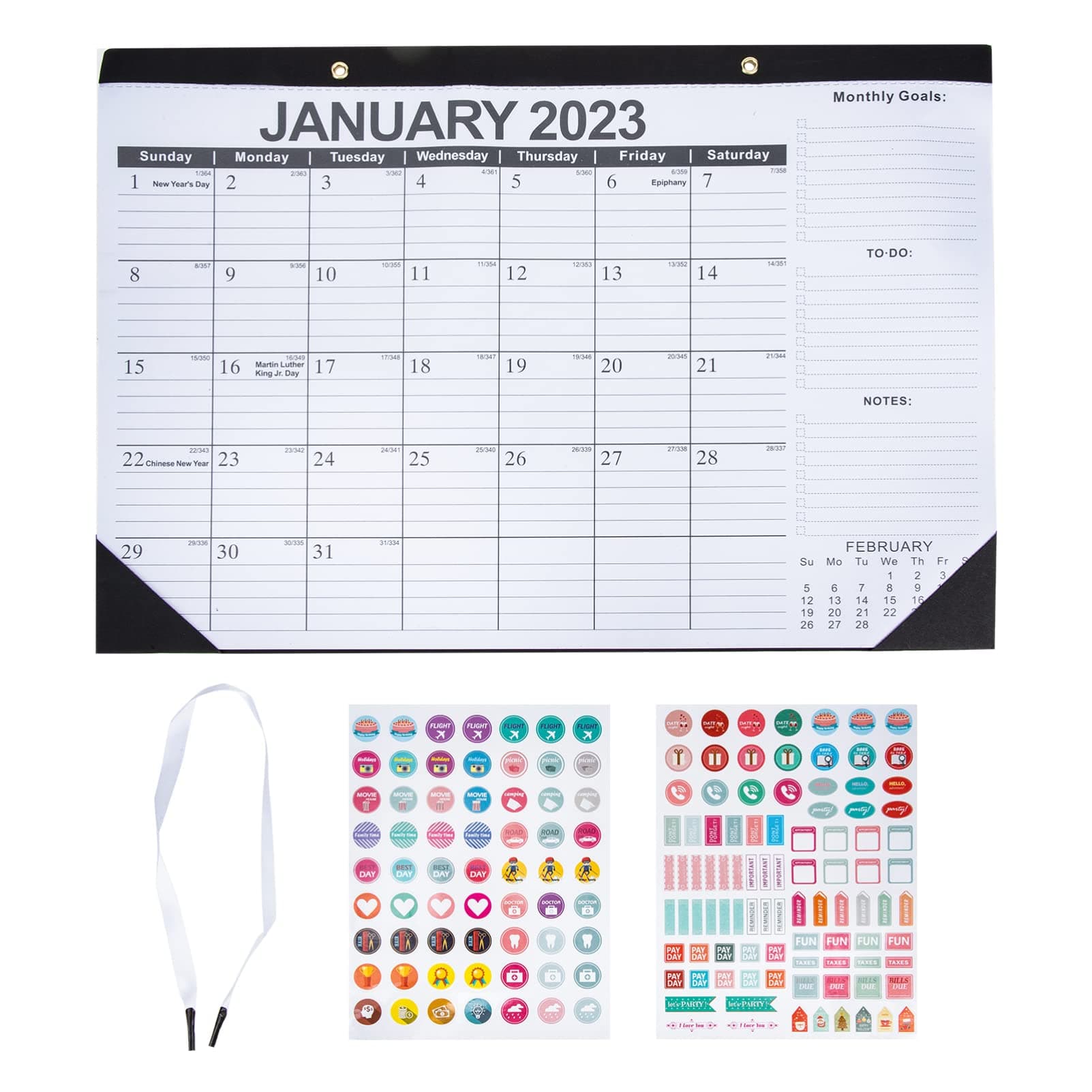 STOBOK Wall Hanging Calendar 2023 Monthly Wall Calendar Desk Calendar English Wall Calendar Schedule Planning English Agenda Calendar for Desk Wall