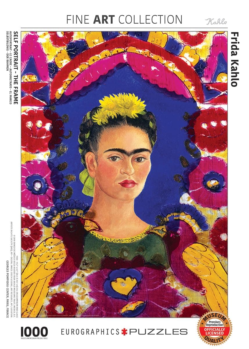 Self Portrait, The Frame by Frida Kahlo 1000-Piece Puzzle