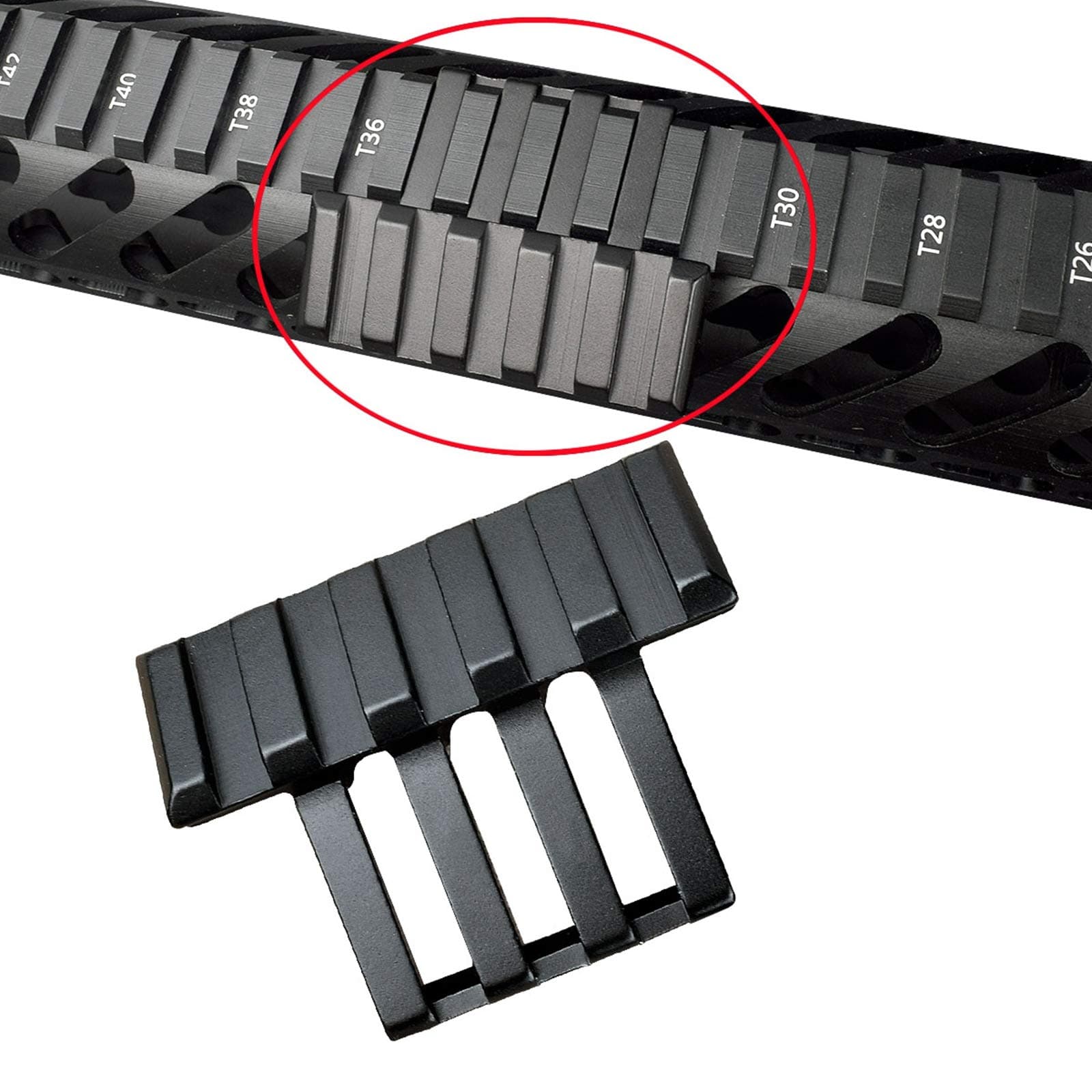 Picatinny Offset Rail Mount 45 Degree Picatinny Rail Mount