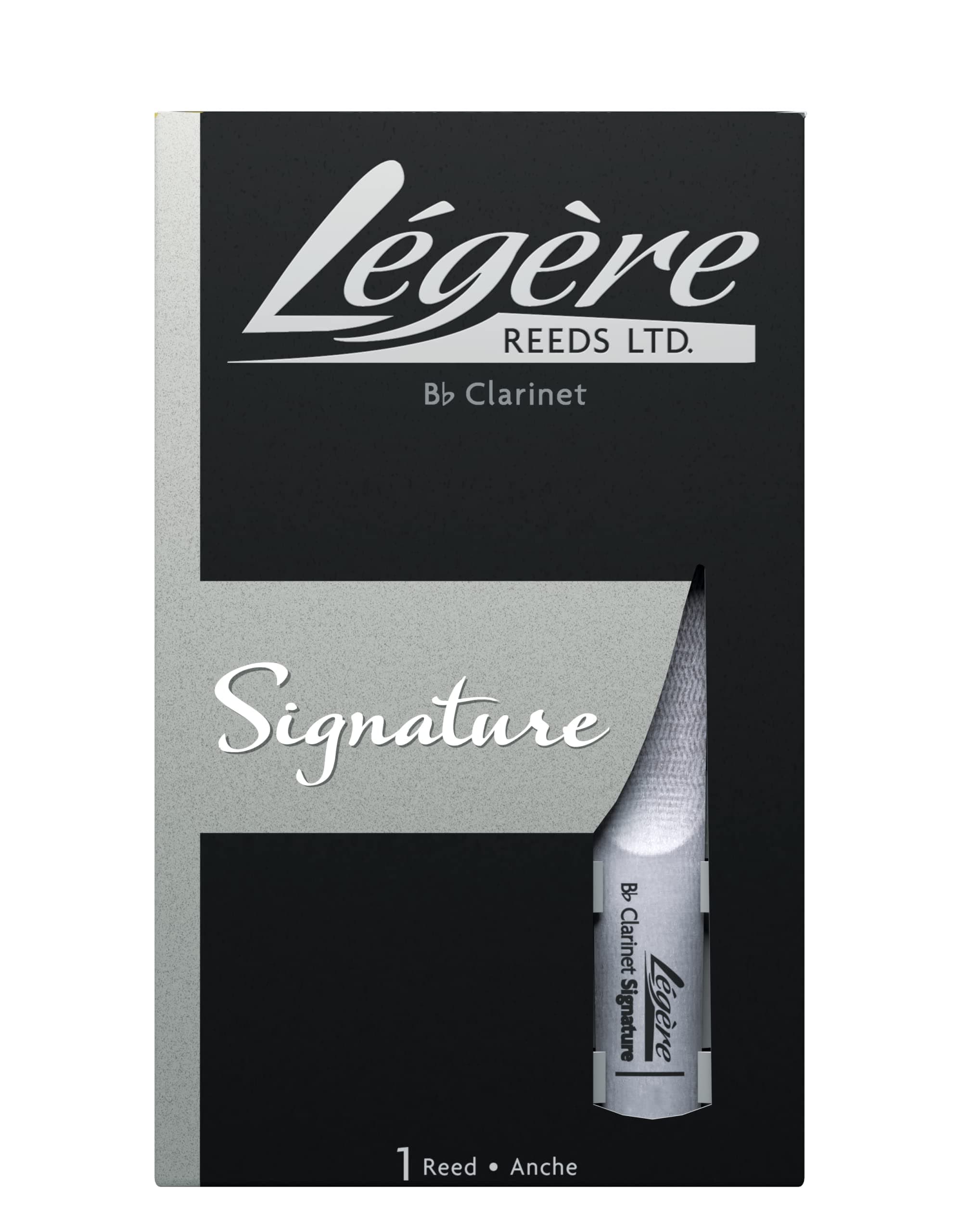 Légère Reeds - Bb Clarinet Reed, Signature, Strength 2.75 (BBSS2.75) - Premium Synthetic Woodwind Reed
