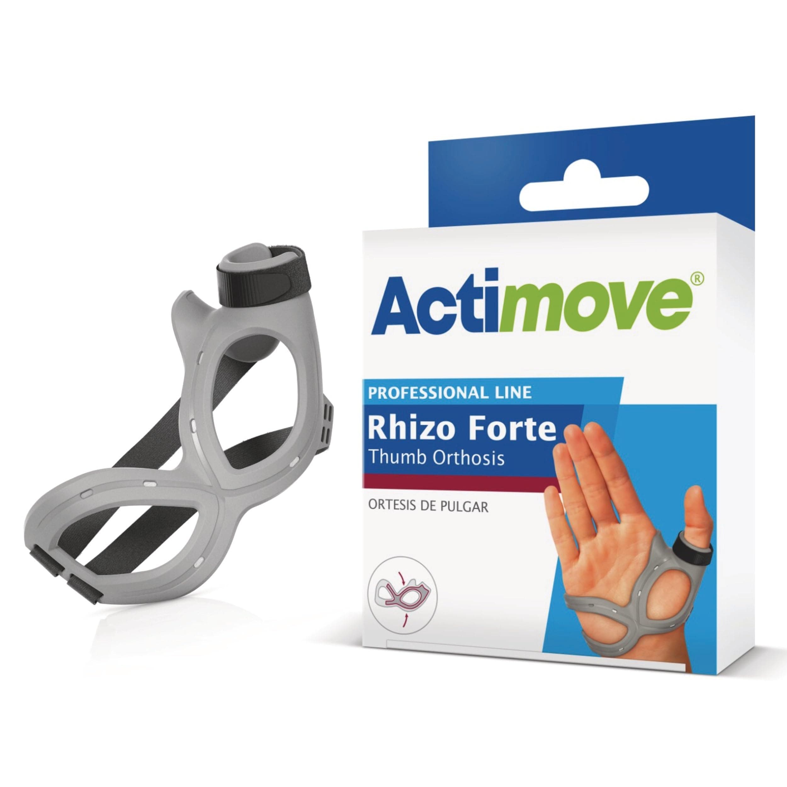 Professional Line Rhizo Forte Thumb Brace, Left, Gray, Small