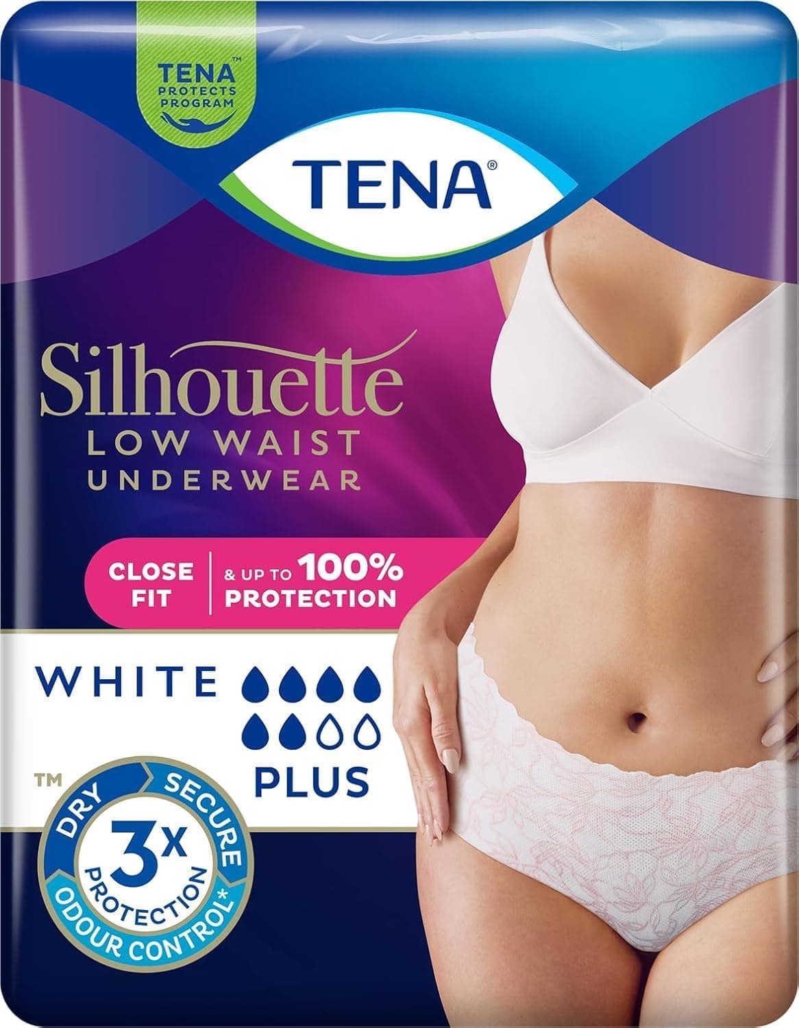 Tena Lady Silhouette Plus Medium (6 Packs of 12)