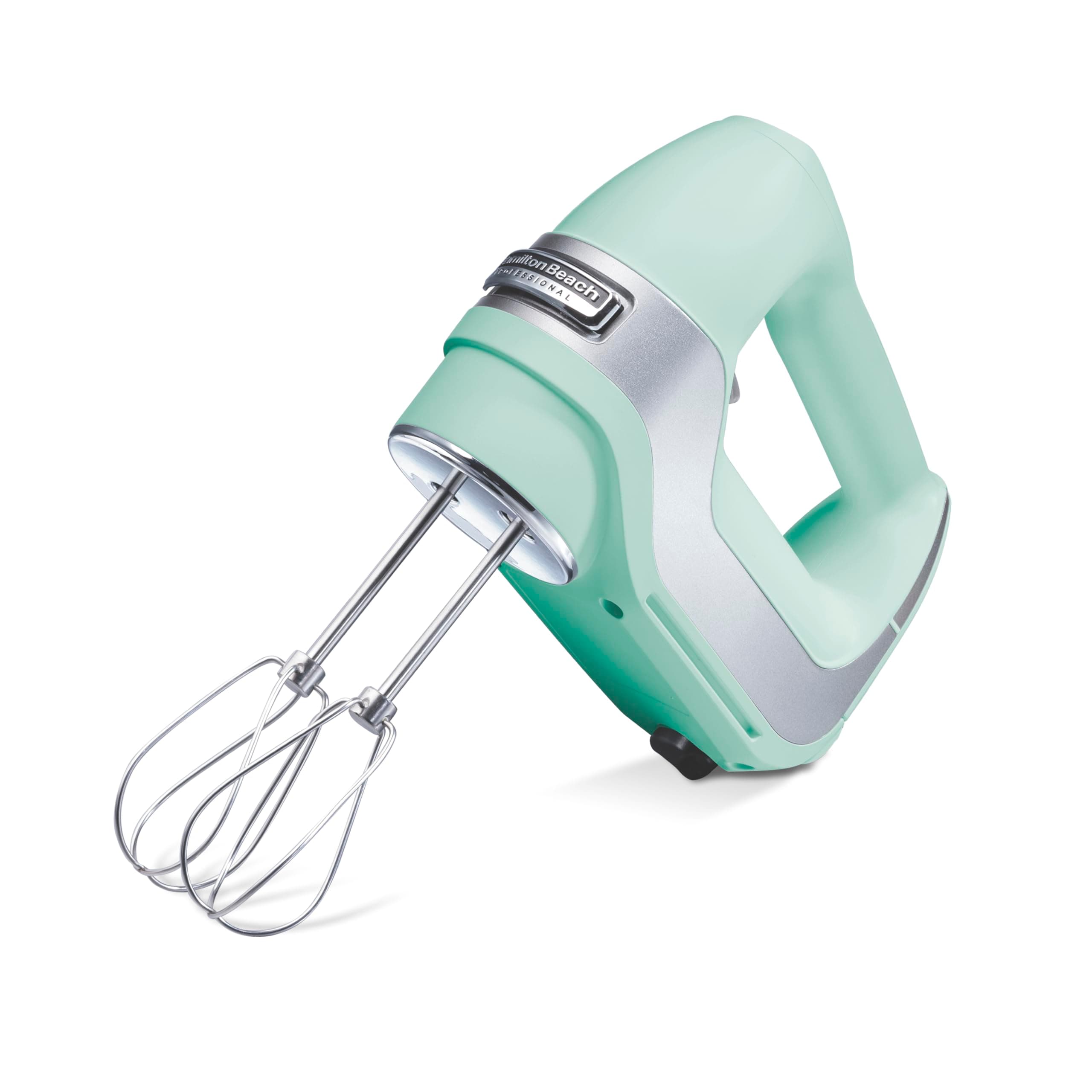 5-Speed Electric Hand Mixer with Snap-On Storage Case, QuickBurst, Stainless Steel Twisted Wire Beaters and Whisk, Mint (62658)
