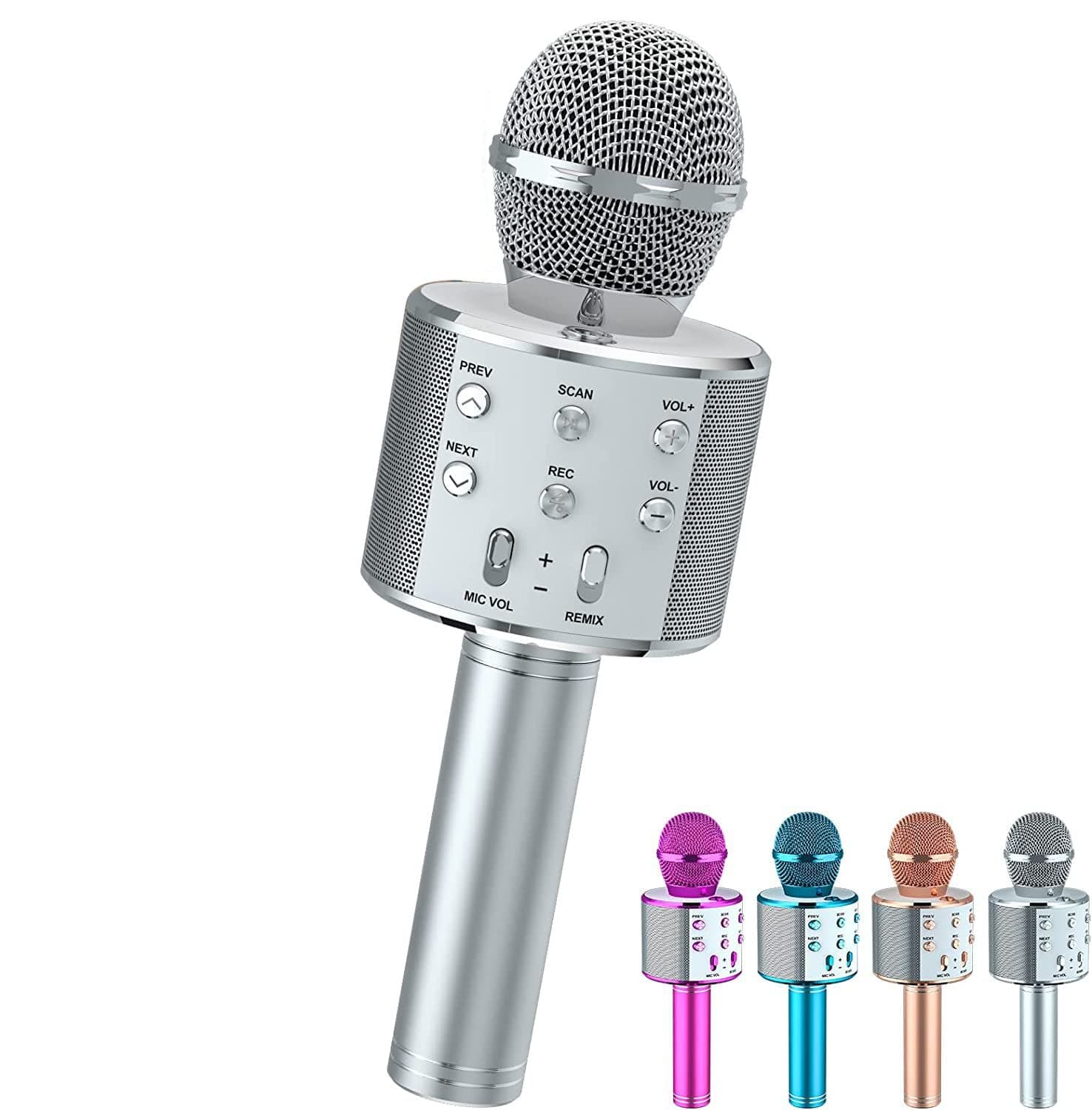 SERAPHIC Wireless Bluetooth Ws-858 Microphone Mic Recording Condenser Handheld Microphone(Multicolour)