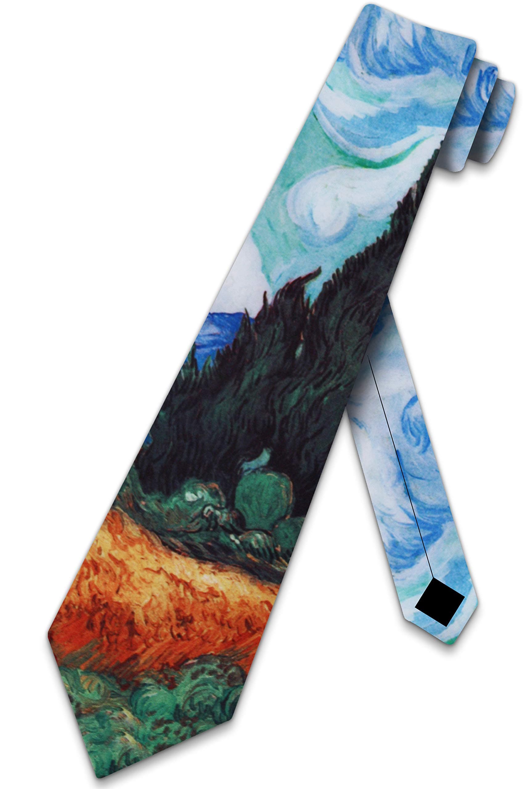 Three RookerMen's Wheat Field with Cypress Ties Van Gogh Necktie by Three Rooker Necktie Company