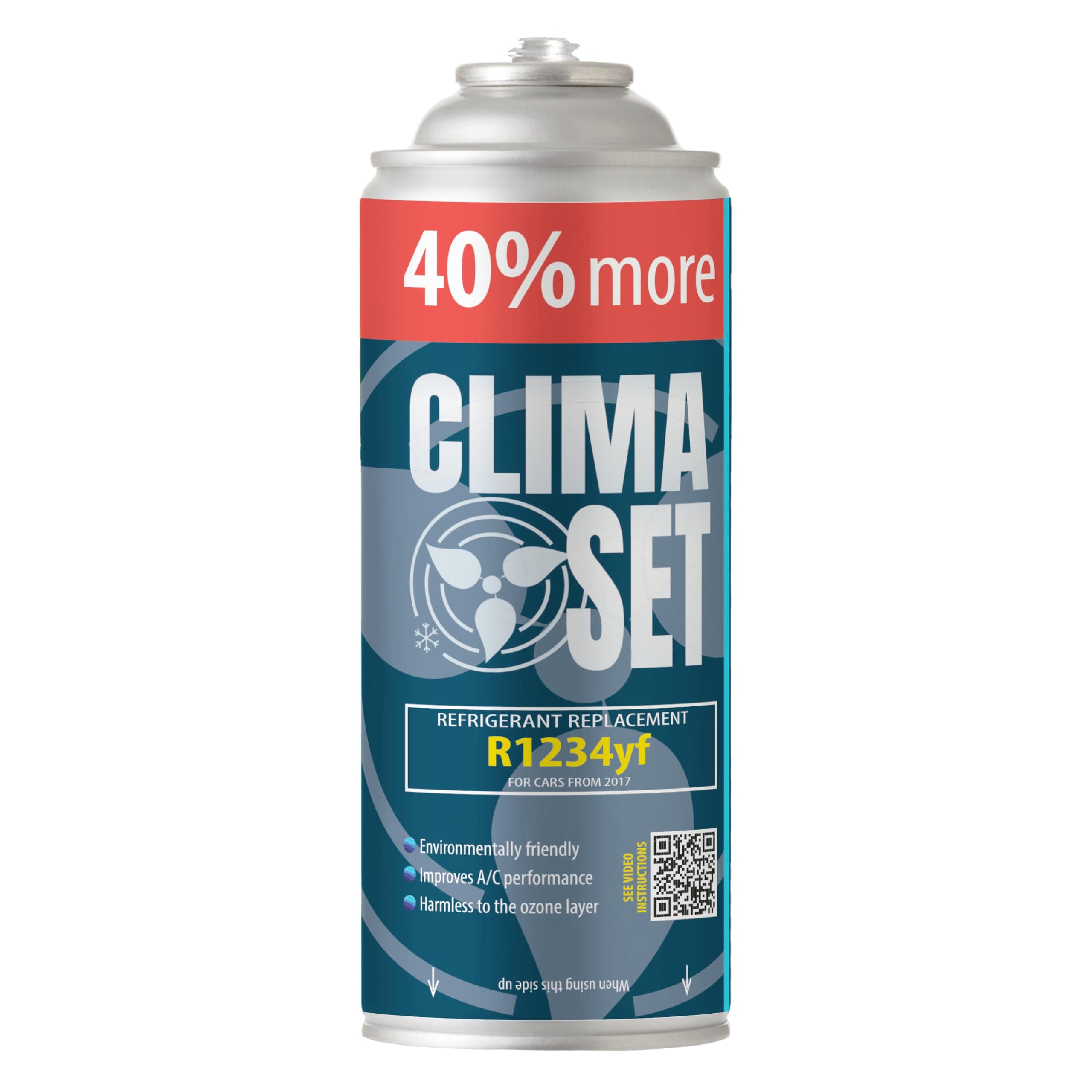 ClimaSet R1234yf air conditioning refill - 1x235 g - Air conditioning - Car air conditioning - Car air conditioning refill - R1234yf gas - gas cartridge - ECO - Air conditioning refill