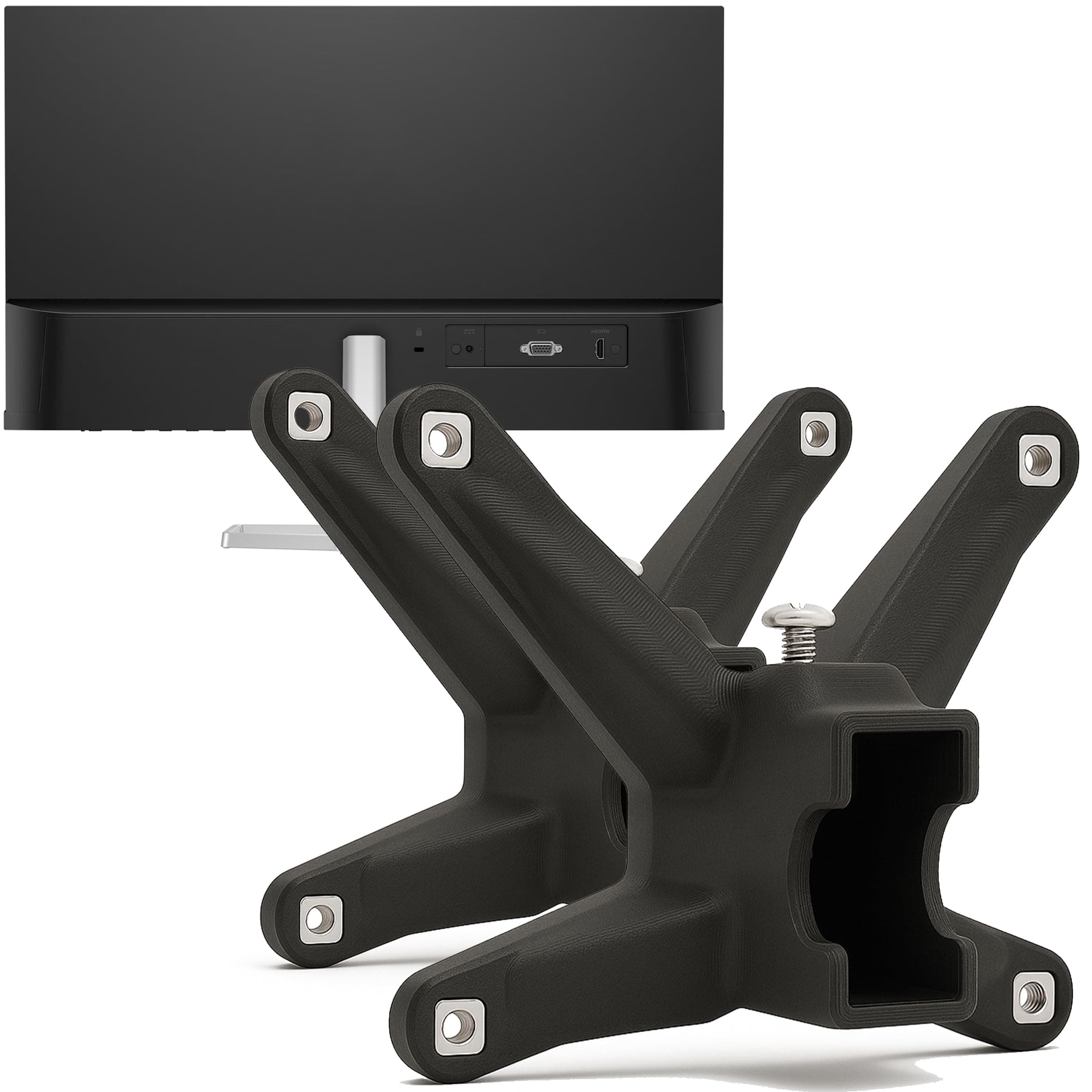 3IDEE VESA Mount Adapter for HP Monitor (524sa, 524sf, 524sw, 527sa, 527sf, 527sw, 532sf, M22f, M24f, M27f, M32f) - 75x75 VESA Mount Adapter, HP Monitor Mount Adapter (2-Pack)