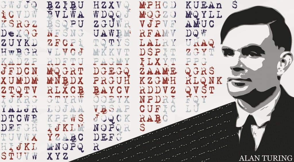 Famous Shopp Alan Turing Poster 12" x 18" Multicolour