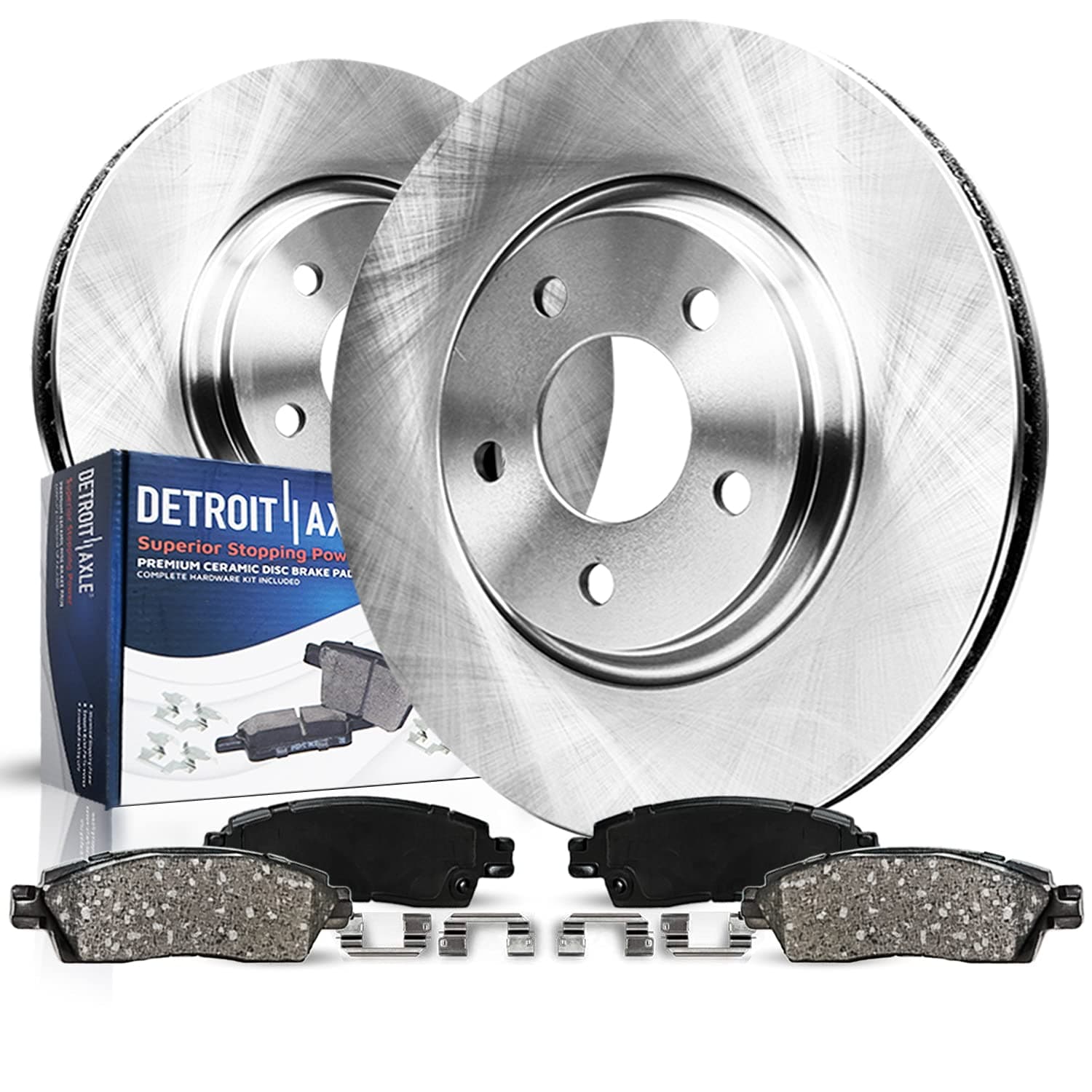 Detroit Axle - Rear Brake Kit for 2007 2008 2009 2010 Ford Edge Lincoln MKX Disc Brakes Rotors Ceramic Brake Pads Replacement : 11.89" inch Rotor