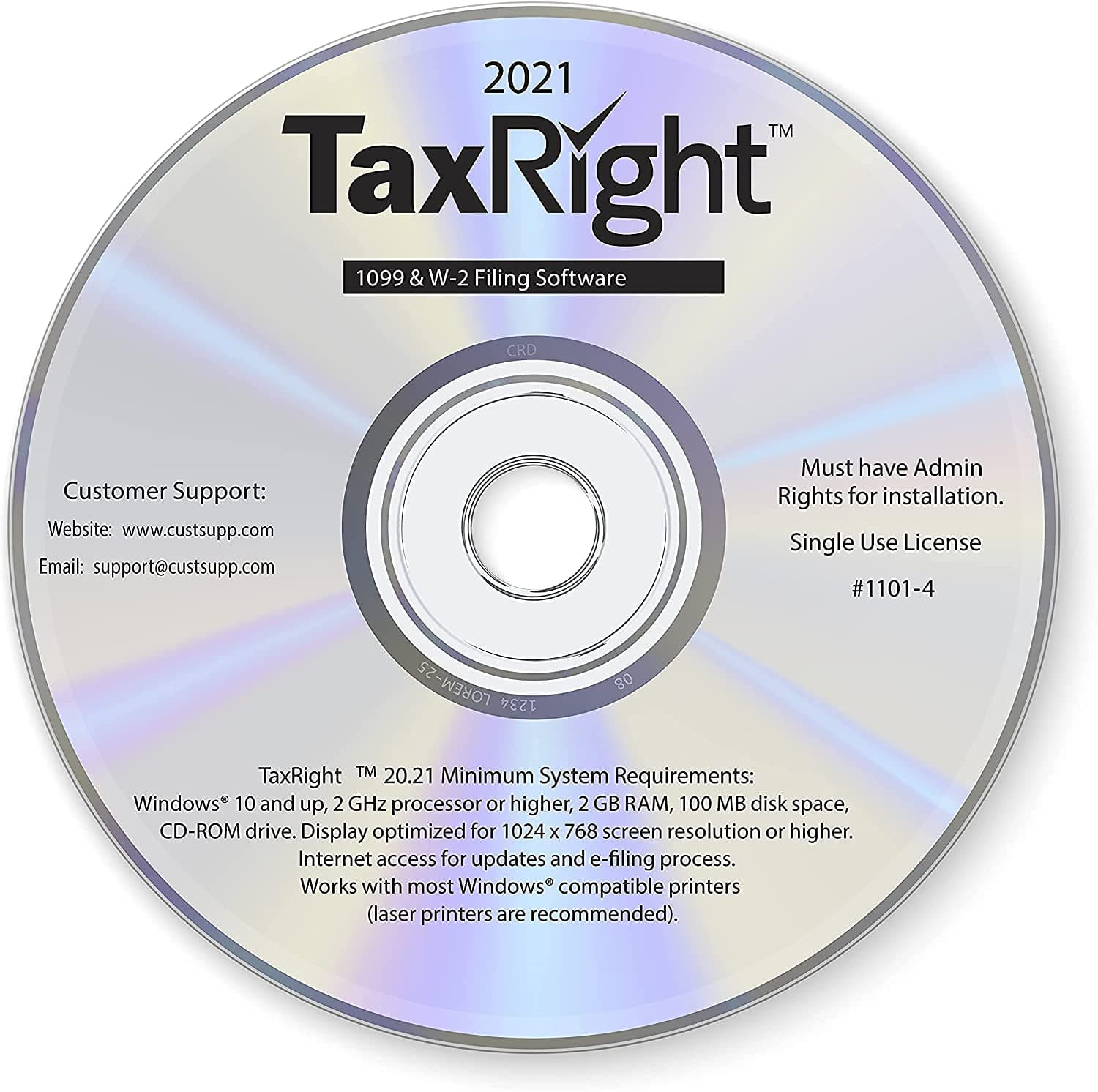TaxRight (formerly TFP) 1099 & W2 tax forms software (2021)
