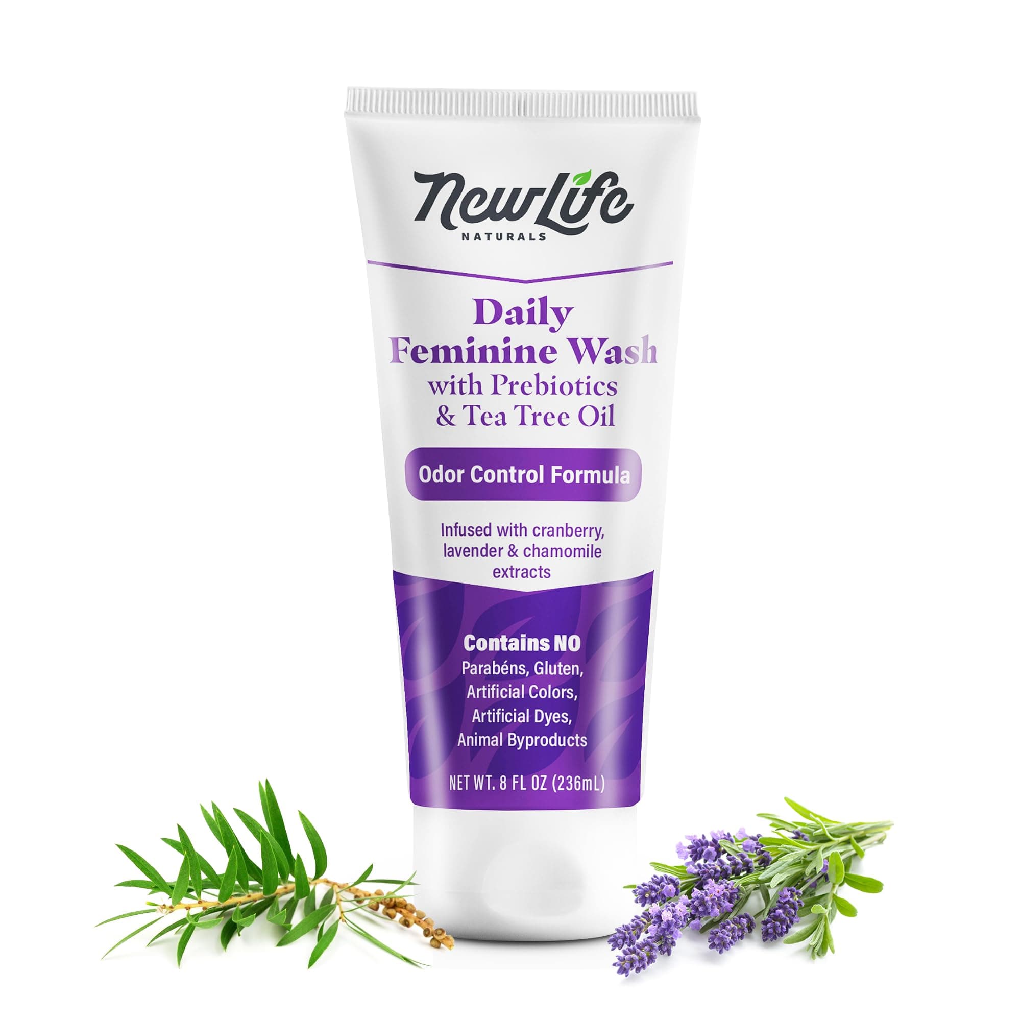 Daily Feminine Wash for pH Balance and Odor Control for Feminine Hygiene Intimate Wash for Women - With Prebiotics and Tea Tree Oil - Paraben Free - USA 8oz