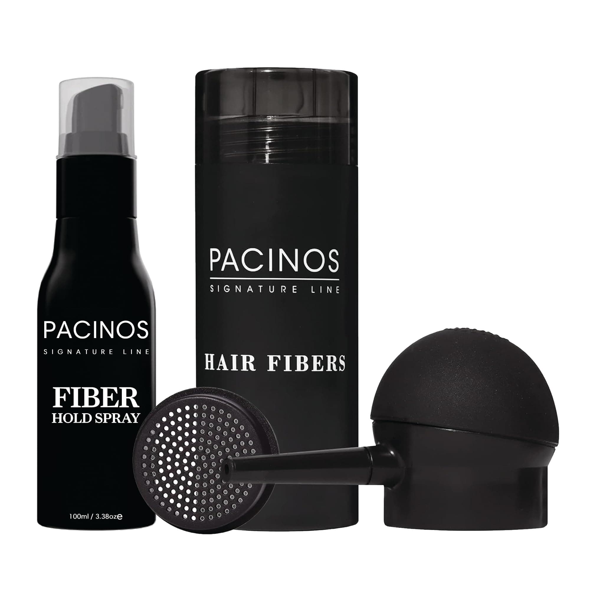 Hair Fibers - Thickening Fibers to Conceal Thinning Hair & Bald Spots - Kit Includes Applicator Pump Nozzle - Instantly Achieve a Fuller and Thicker Appearance (Dark Brown)