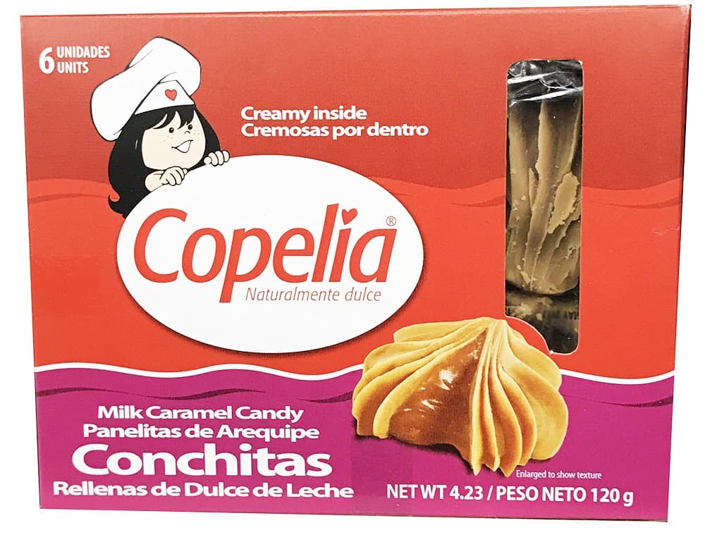 Milk Caramel Candy 4.2oz Panelitas de Arequipe - Conchitas Rellenas de Dulce de Leche