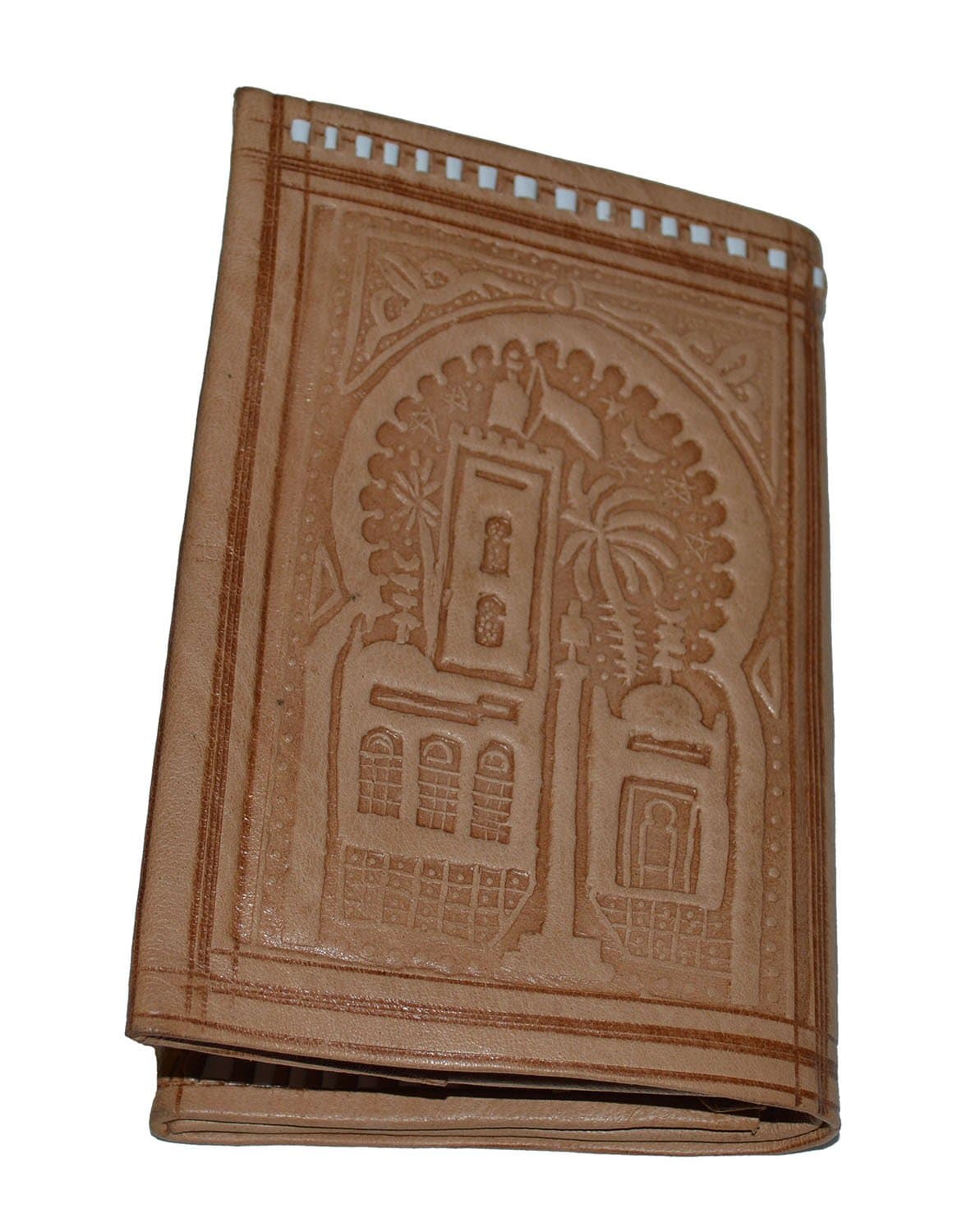 Handmade Moroccan By-fold Leather Wallet Large Vintage Exquisite Handy Natural