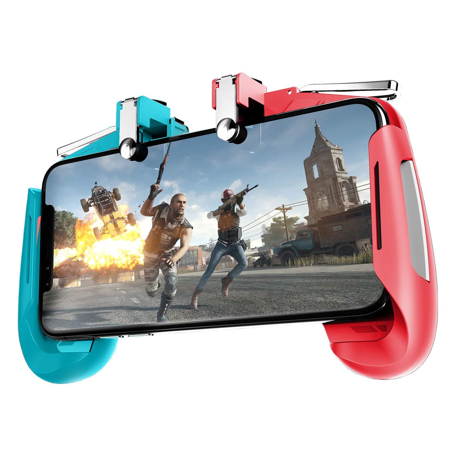 Mobile Game Controller[Upgrade Version]，Xinyun Sensitive Shoot and Aim Keys L1R1 and Gamepad for PUBG/Knives Out/Rules of Survival, Mobile Gaming Joysticks for Android IOS(1Pair+1Gamepad)