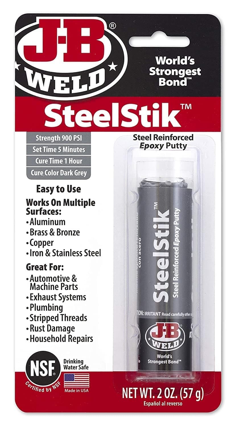 J-B Weld 8267-S Steelstik Steel Reinforced Epoxy Putty Stick